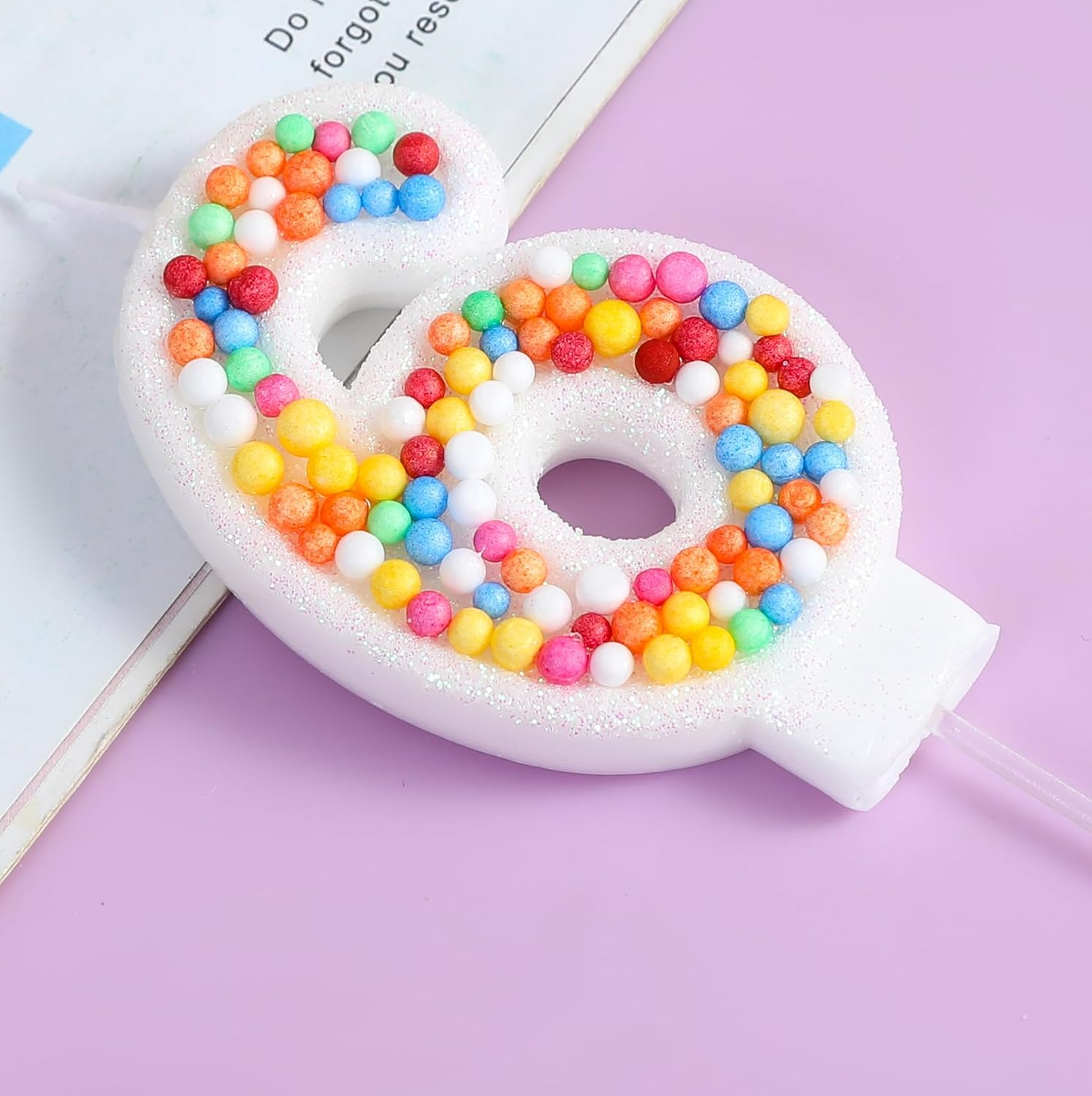 Kinsynko 6 Birthday Candle Colorful Number 6 Candle for Birthday Cake Girl Princess Women 6Th Birthday Wedding Anniversary Rainbow Party Cake Decoration image number 4