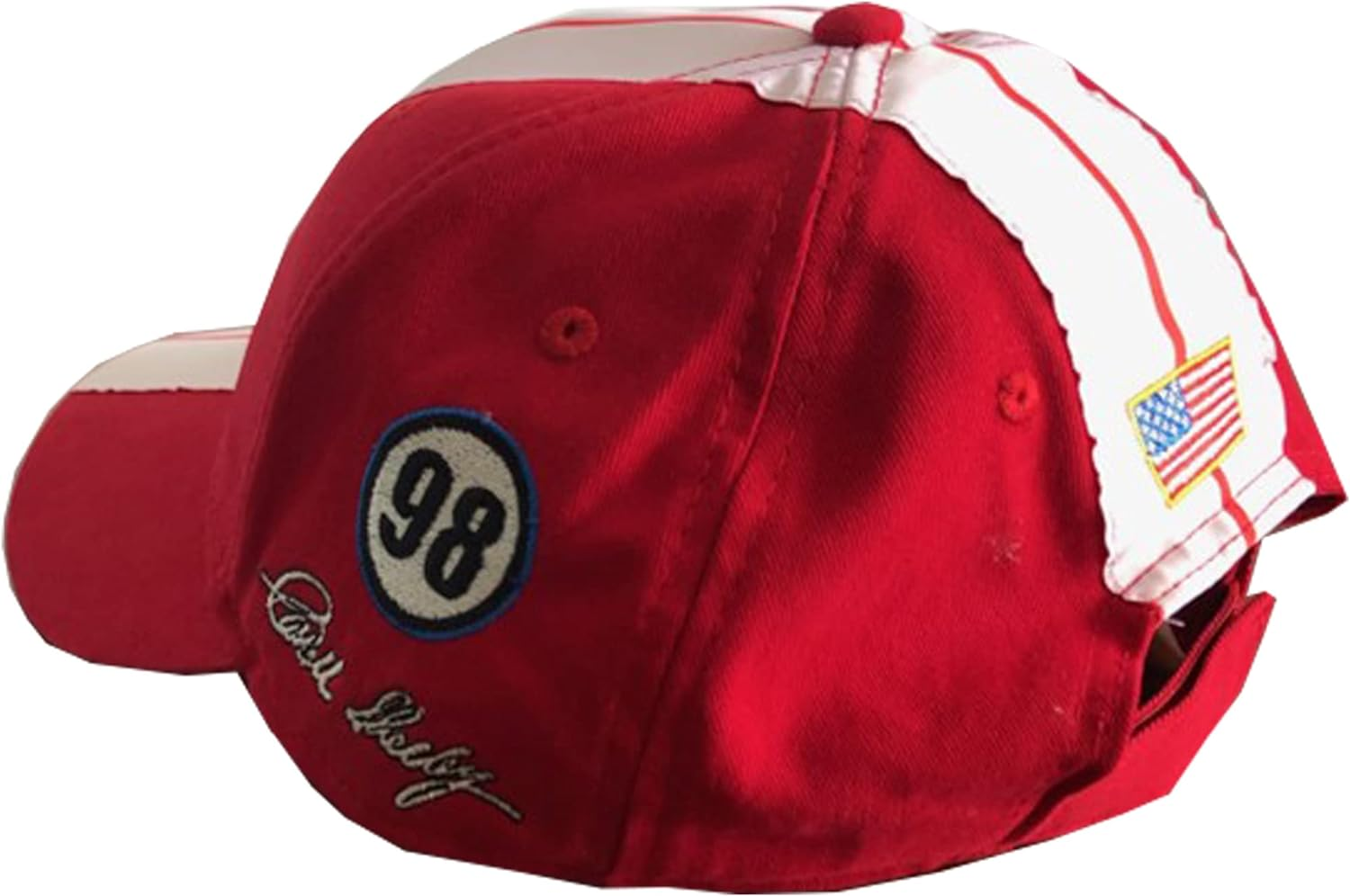 Shelby Super Snake Red Cap Hat | Two Stripe Cobra Design Racing Performance Hat | Officially Licensed Shelby Product | One-Size Fits All | Adjustable Closure, Red, Large image number 4