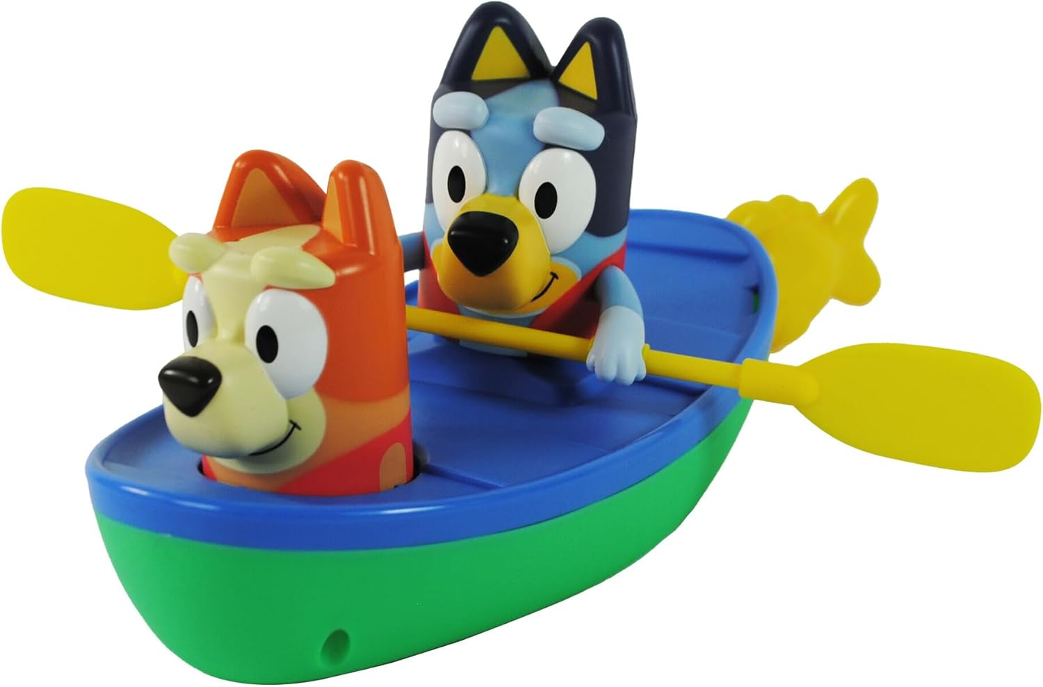 Toomies Bluey Canoe | Bluey and Bingo Toddler Bath Toys in Canoe with Pull Cord Activated Bluey Paddling Action | Officially Licensed Bluey Toys | Toddlertoys for 18 Month Old Plus image number 5