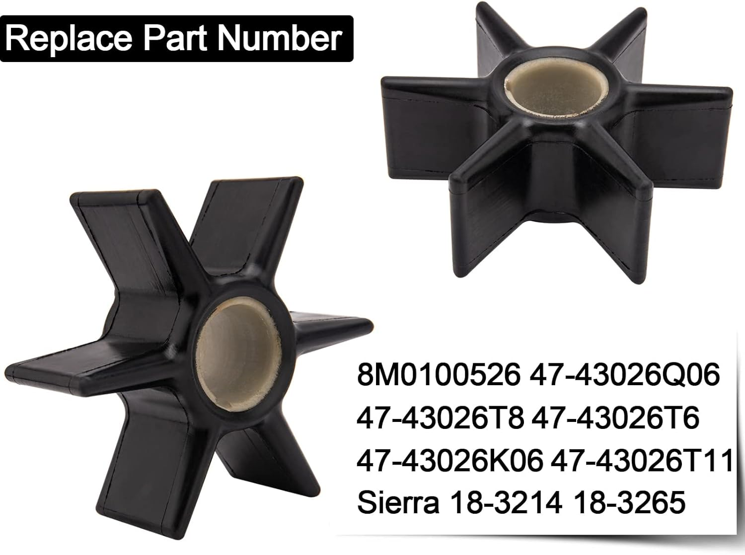 Gtion 47-8M0100526 Water Pump Repair Kit Compatible with Mercury or Mariner Outboards and Mercruiser Stern Drives 8M0100526 image number 5