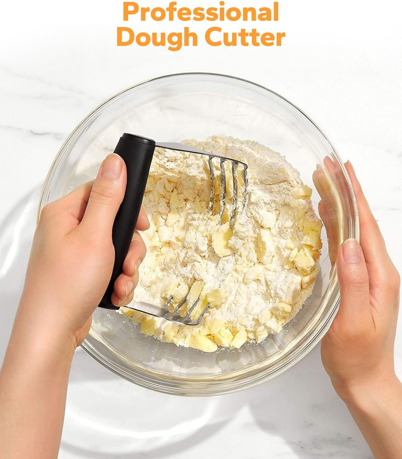 Choppie Pastry Blender, Stainless Steel Dough Blender with Heavy Duty, Professional Dough Cutter & Pastry Cutter, Dishwasher Available Pastry Cutter Tool for Kitchen Baking Tools (Black) image number 2