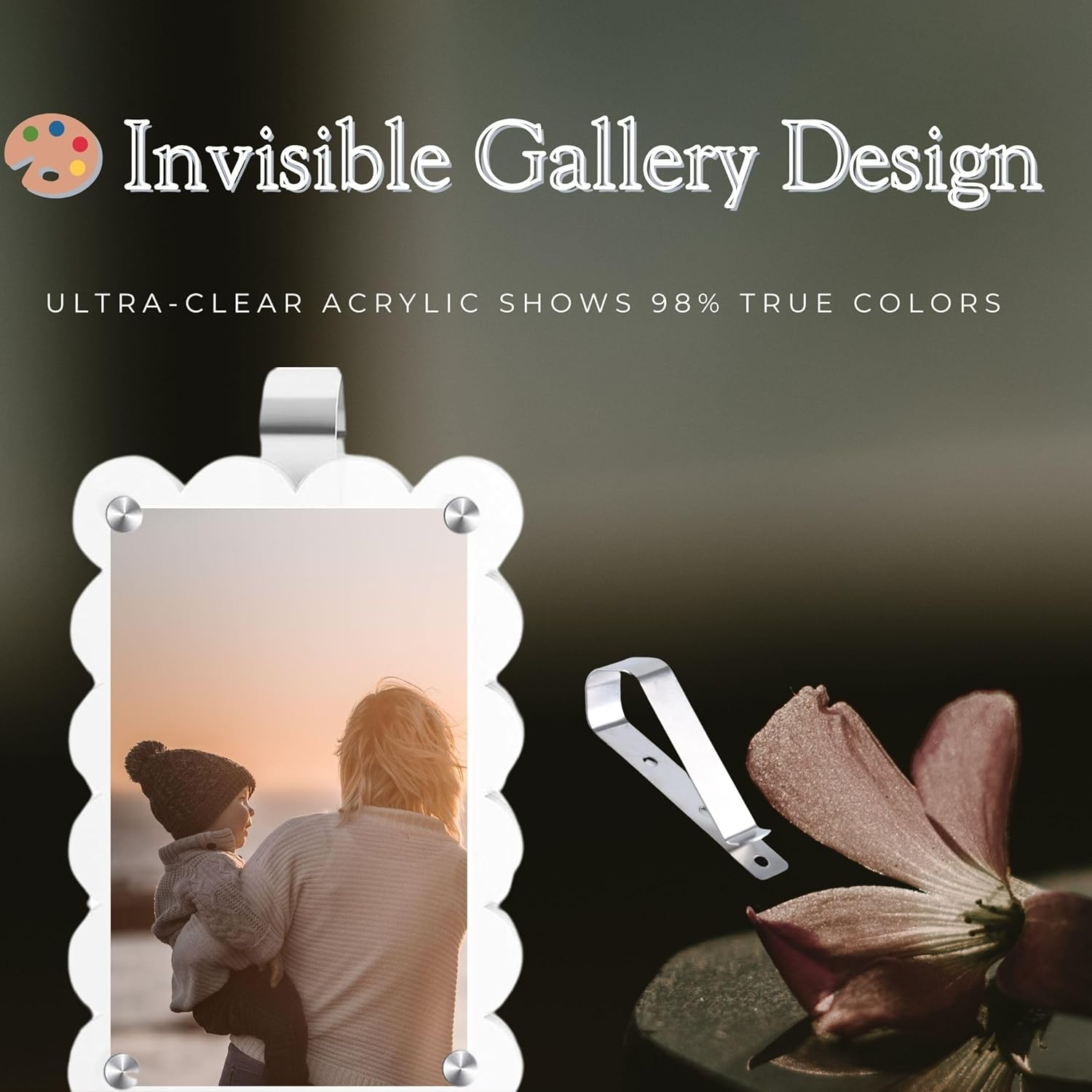 MOTOFITOOL Car Sun Visor Photo Holder, Acrylic Magnetic Personalized Photo Holder Car Picture Frame Visor Clip Accessories for Men Women(2 Pack) image number 1