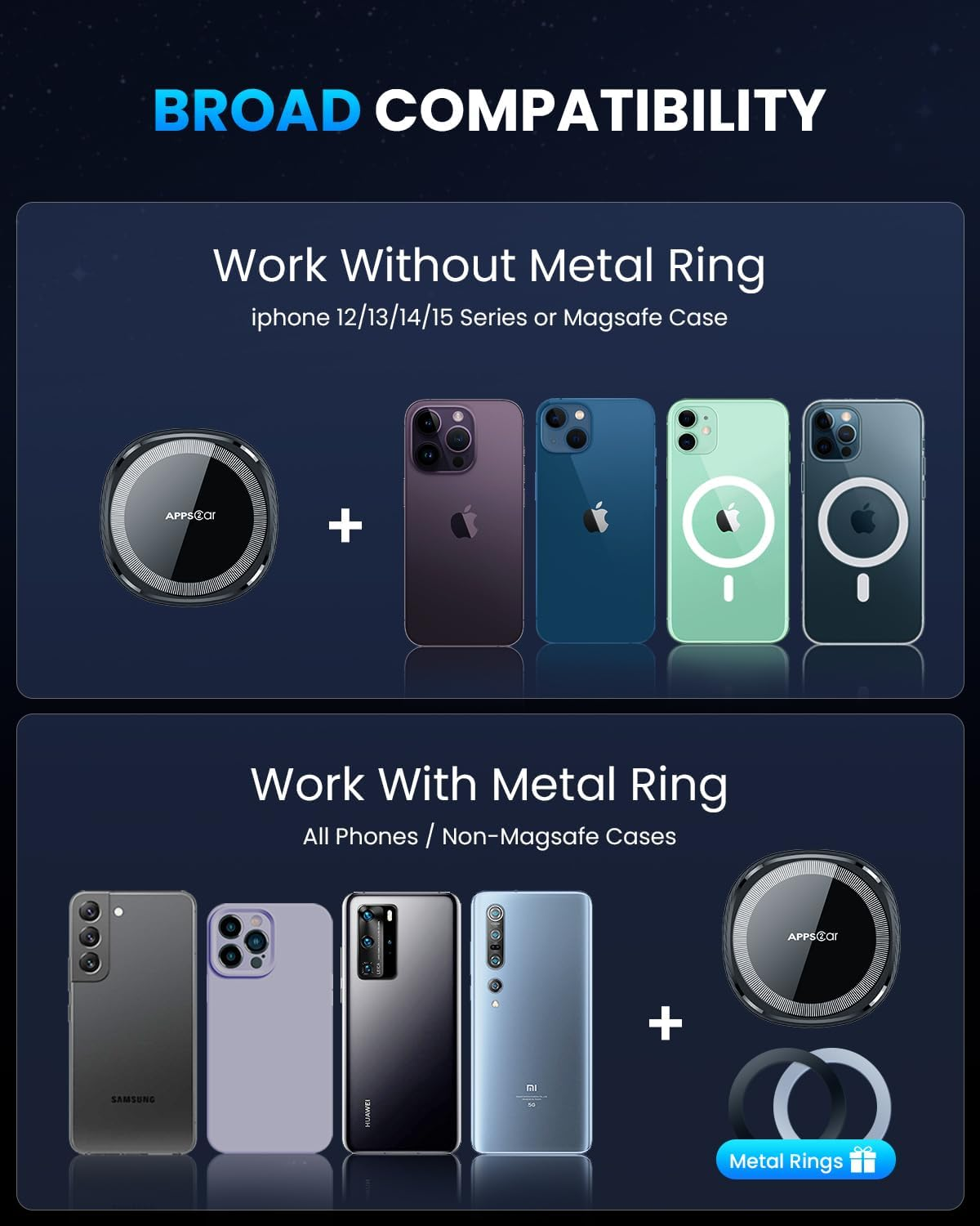 Apps2Car for Magsafe CD Car Mount [Strongest Magnetic Power] Magnetic CD Phone Holder for Car CD Player Phone Mount for Iphone 16 15 14 13 12 Pro Max Mini plus Magsafe Case All Phones image number 4