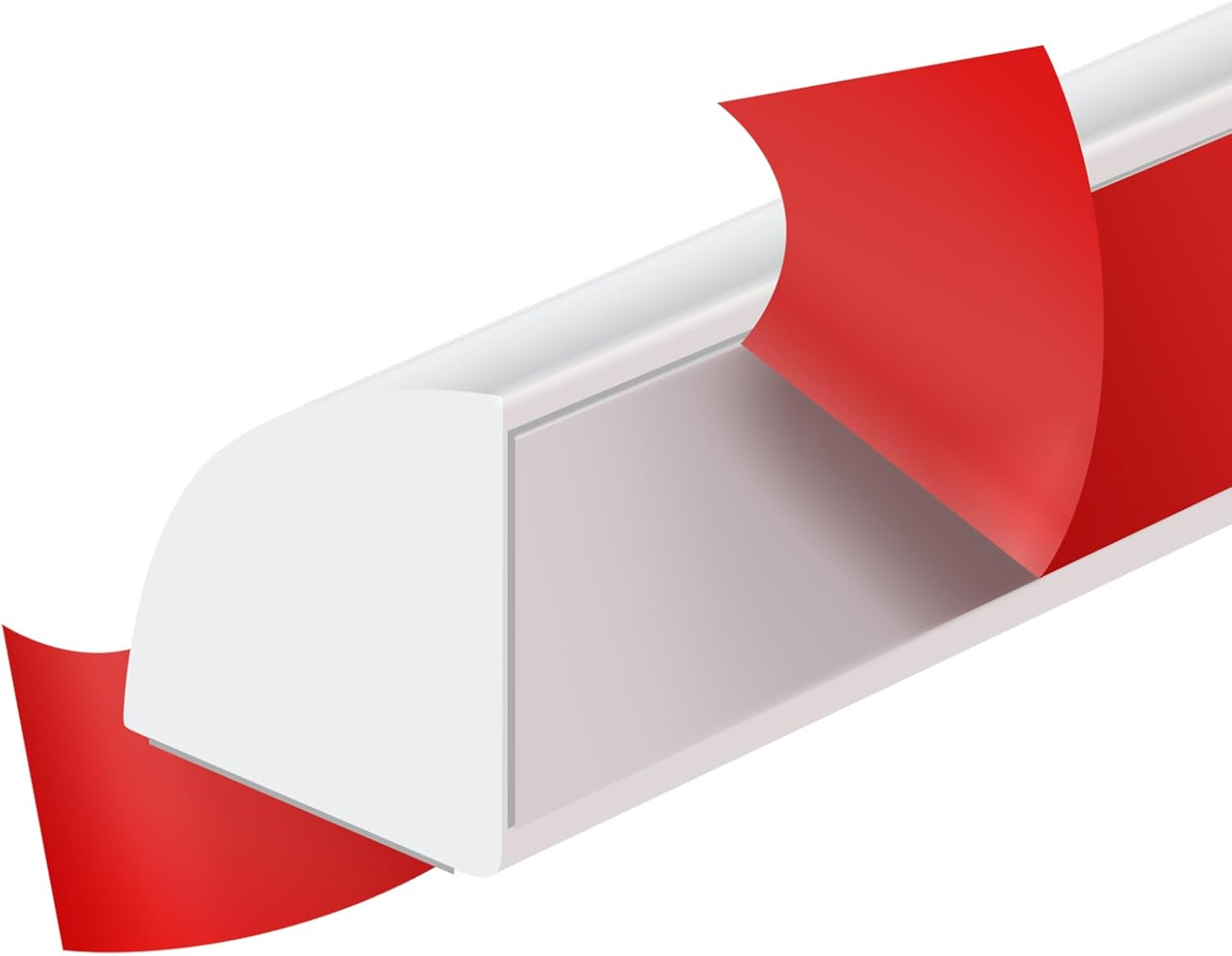 Flexible Quarter round Molding Peel and Stick Rubber Quarter round Trim Molding Self Adhesive Wall Corner Trim Molding for Wall Edge Corner Countertop, White, 1/2&rdquo; W X 1/2&rdquo; H X 39&rdquo; L