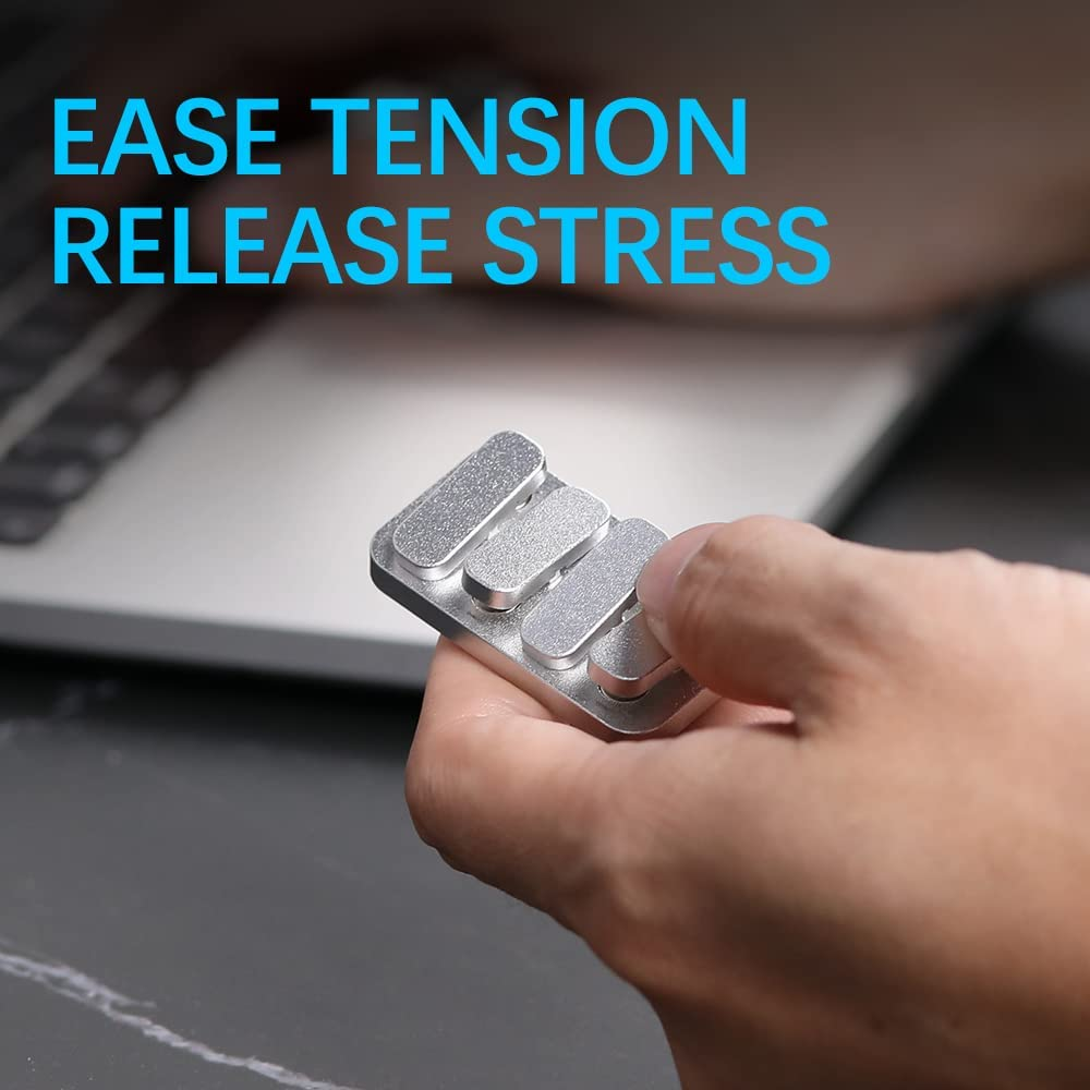 Haptic Fidget Slider Metal Fidget Toys for Adults, EDC Fidget Release Anxiety Tension Stress Magnetic Fidget image number 4