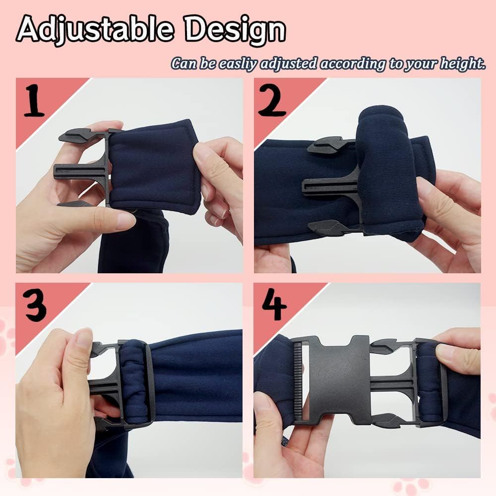 NATUYA Pet Dog Sling Carrier - Dog Sling with Net Bag for Carrier Dogs Cats-Hands Free Pet Bag-Buckle Net Pocket Pet Bag (Black)