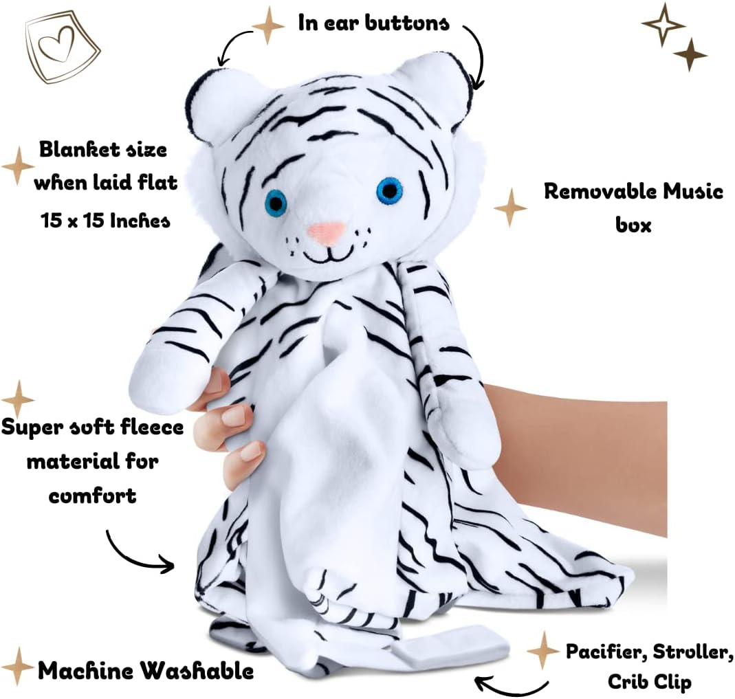 Love by Emi Musical Baby Comforter - White Noise & Lullaby - Calms Fussy Babies, Reduces Night Wakeups & Helps Toddlers Sleep Longer &ndash; Proven Sleep Aid for Parents - Machine Washable, Newborn Gift image number 2