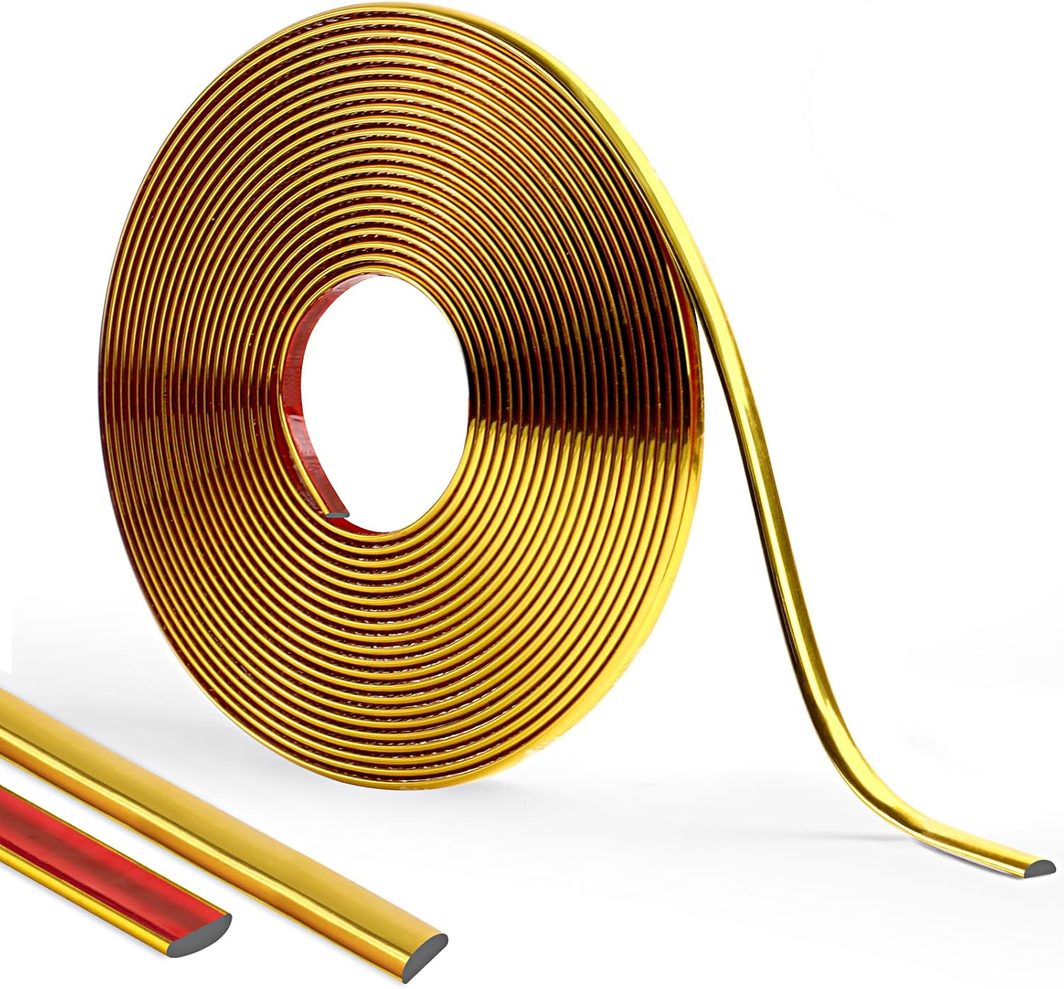 1000Cm Flexible Peel and Stick Moulding Trim Shiny,Self Adhesive Tile Trim Waterproof,Soft Edging Strip,Corner Trim Wall Trim for Wall,Mirror,Ceiling, Tile Edge, Door and Wardrobe（8Mm - Silver）