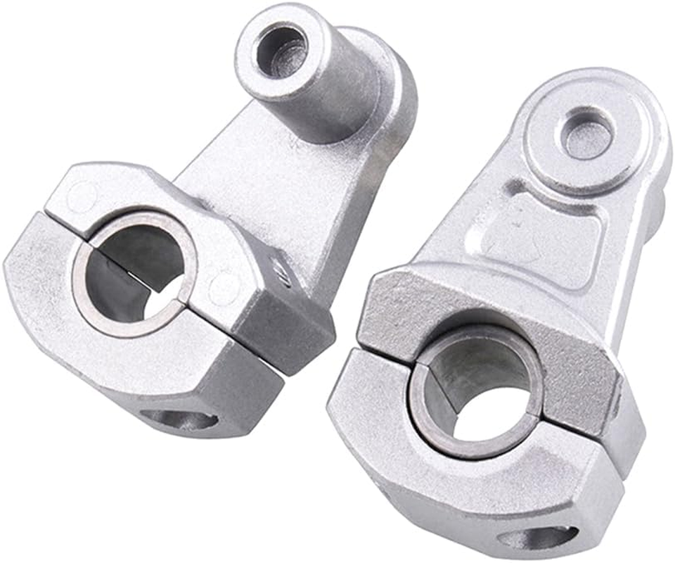 2 Inch Pivot Handlebar Risers Universal Motorcycle for 7/8" (22Mm) Bar Clamps, 2 in Universal Motorcycle Handlebar,Pivoting Handlebar Clamp Risers for 7/8" or 1 1/8 28Mm (Black) 2 PCS