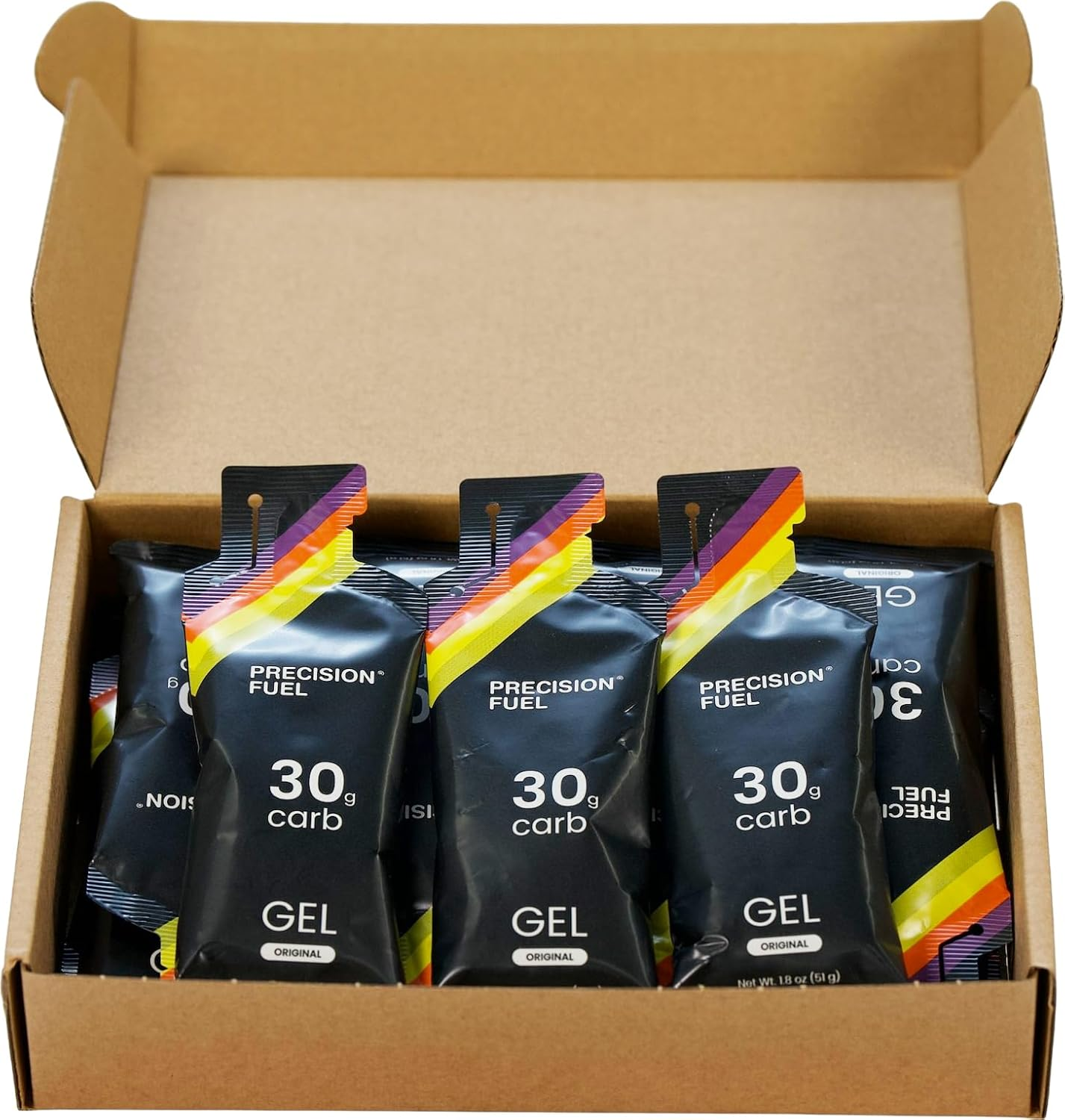 Precision Fuel 30 Energy Gels - Mild, Neutral Flavour Running Gels for Endurance Athletes, 30G Carbohydrate, Easy-To-Digest, Perfect for Running & Long-Duration Sports (Pack of 15) image number 3