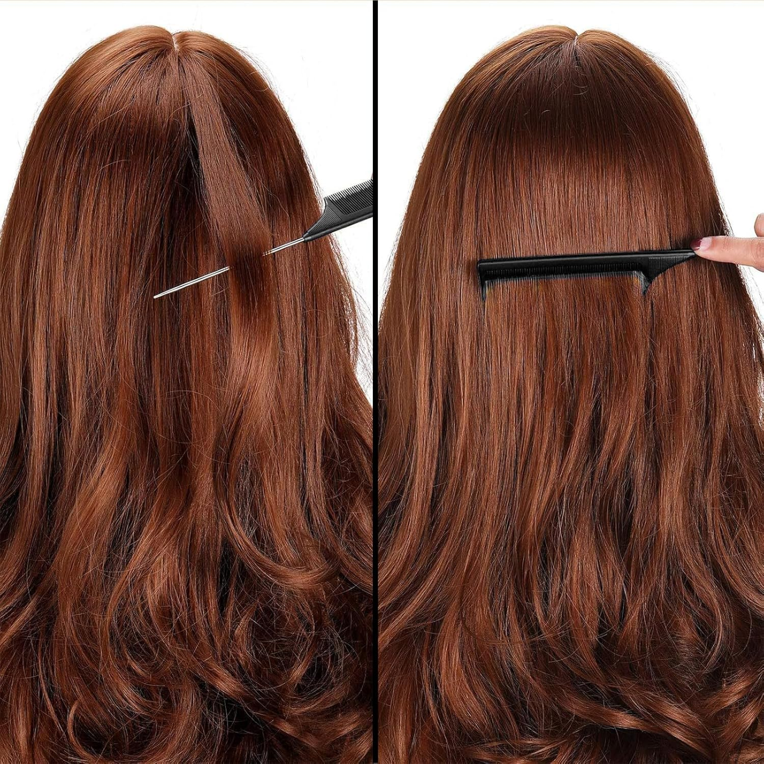 2 Pack Rat Tail Comb,Anti Static and Heat Resistant Teasing Lightweight Comb for All Hair Types.