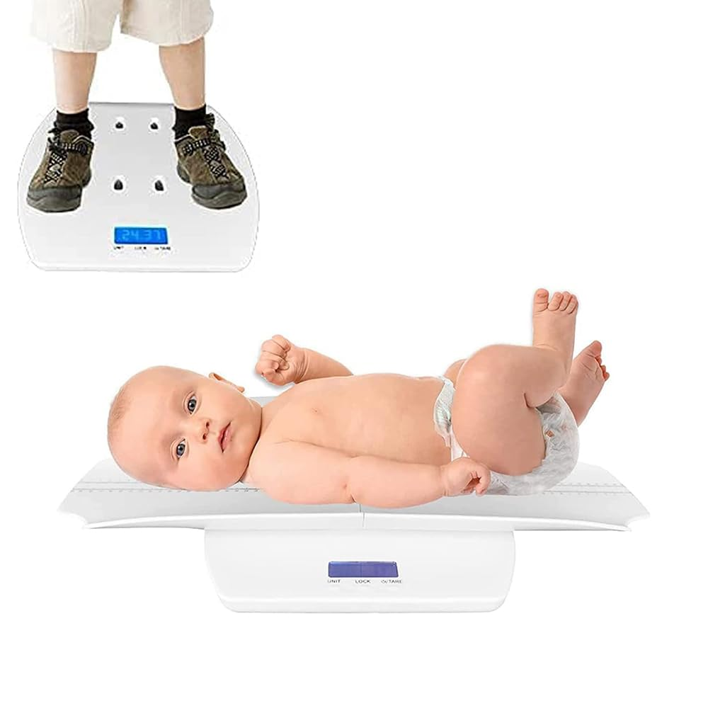 Multifunctional Digital Baby & Pet Scale &ndash; Precision 100KG Weighing with Hold Function, LCD Display & 60Cm Height Ruler for Infants, Toddlers, Puppies, Cats & Adults image number 6
