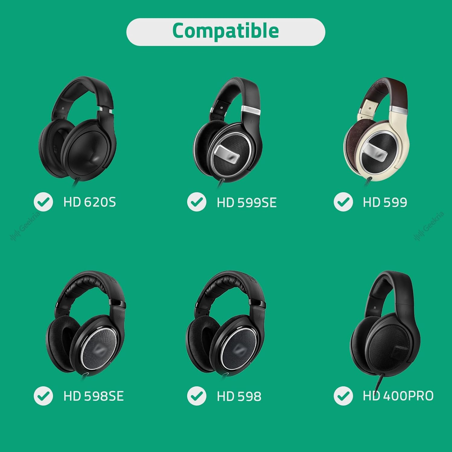 Geekria Audio Cable Compatible with Sennheiser HD 620S/599/599SE/598/598SE/598SR/560S/400PRO/579/569/550/505, 3.5Mm to 2.5Mm Braided Nylon Replacement Cord (10Ft / 3M) image number 5