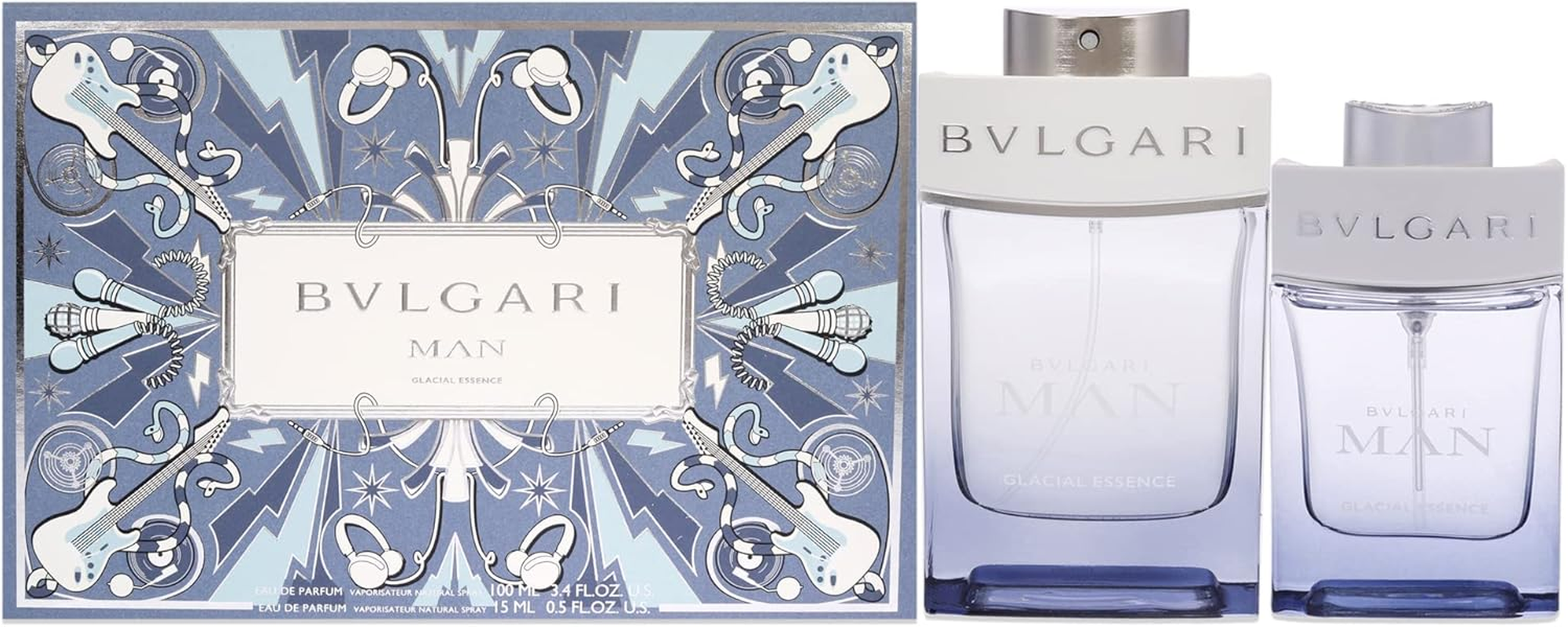 Man Glacial Essence by Bvlgari for Men - 2 Pc Gift Set 3.4Oz EDP Spray, 0.5Oz EDP Spray image number 2
