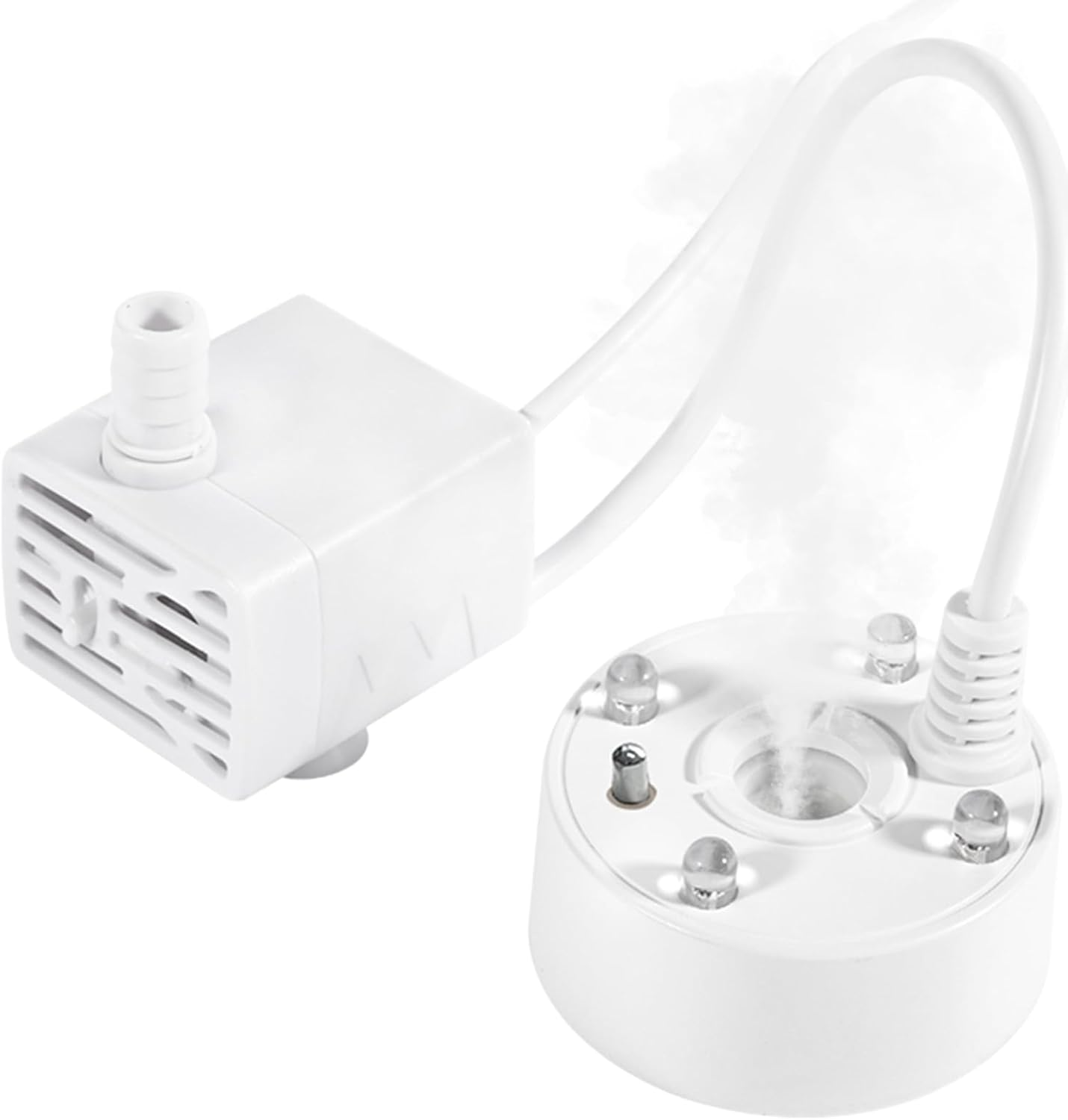 Ultrasonic Mist Maker, Fog Machine Atomizer Fogger, Ultrasonic Fogger with LED Lights, Pond Fog Mister Mist Machine for Water Fountain Pond Aquarium