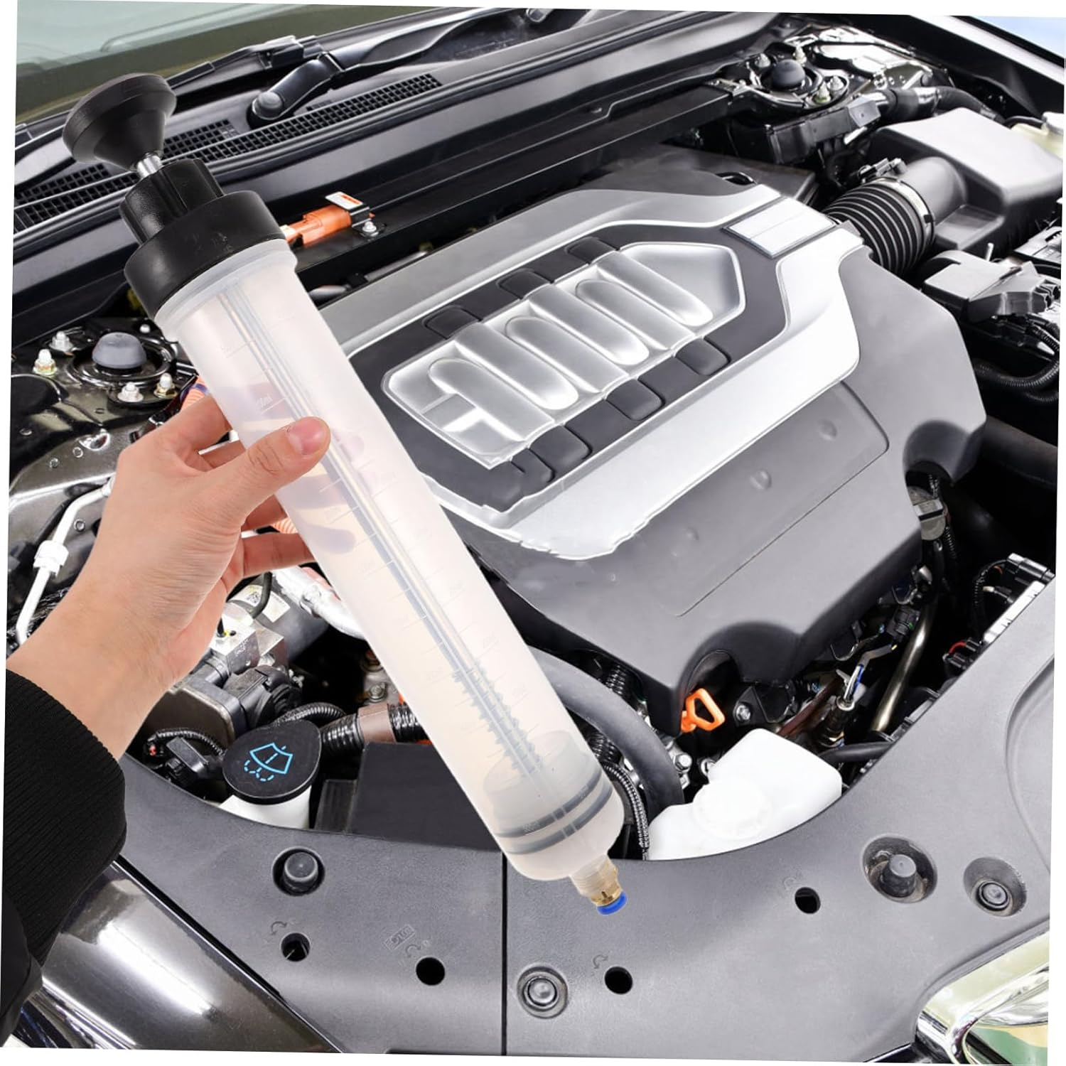 EXAOMBLE 1Set Multi-Purpose Automotive Fluid Extractor Pump for Efficient Oil and Brake Fluid Changes Manual Suction Tool for Vehicle Maintenance