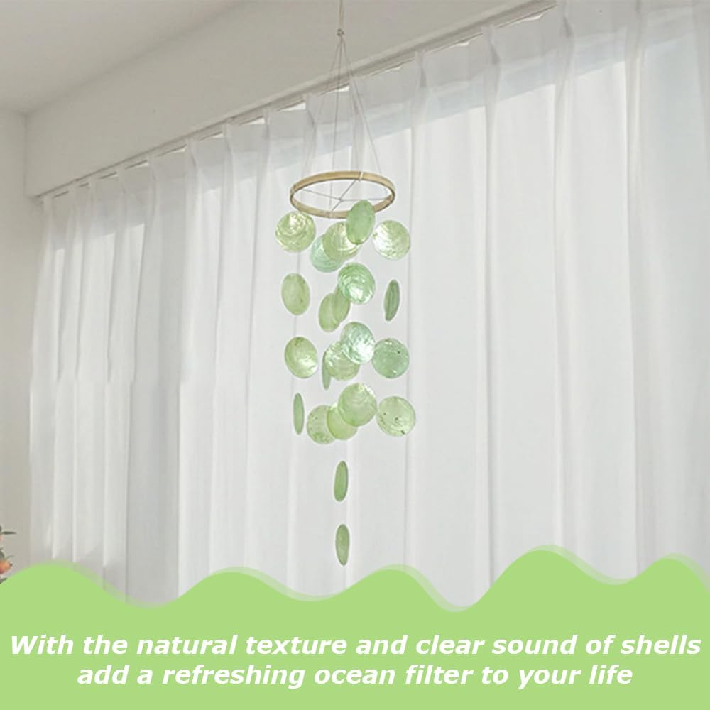 Shell Wind Chimes, Boho Decoration Dream Catcher, Ocean Theme Wind Chimes, Sunroom Hanging Ornaments,Creativity Garden Hanging Decoration, for Patio, Lawn, Yard image number 4