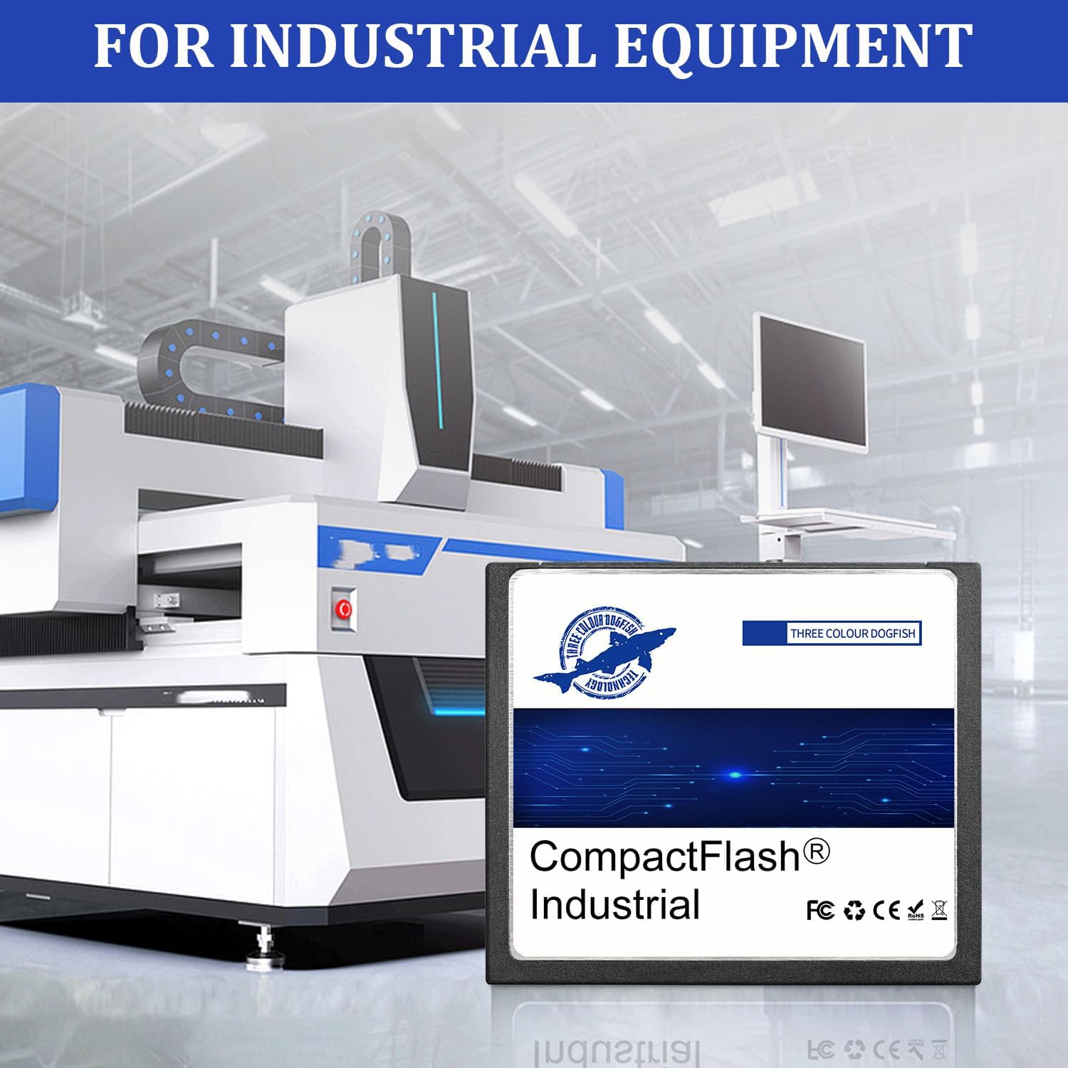 Dogfish 2GB 2Pack Compact Flash Memory Card High Performance Industrial CF Type I Card FAT16 for Industrial Equipment and Vintage Digital Cameras image number 1