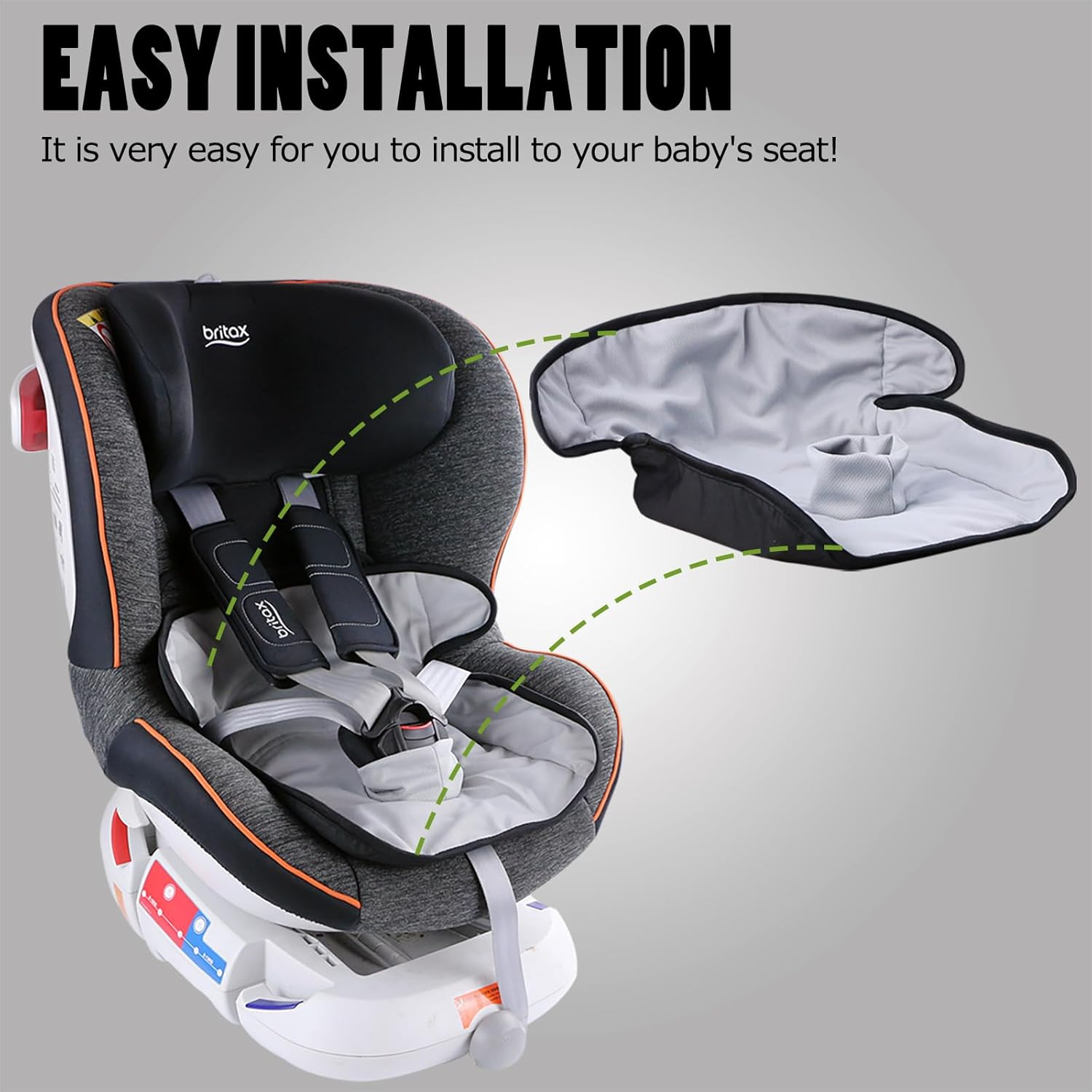 Piddle Pads, Multi-Use and Leak Free Lines for Baby Stroller, High Chair & Car Seat, Waterproof Toilet Training Seat Covers for Toddles (Grey (1 Pack)) image number 4