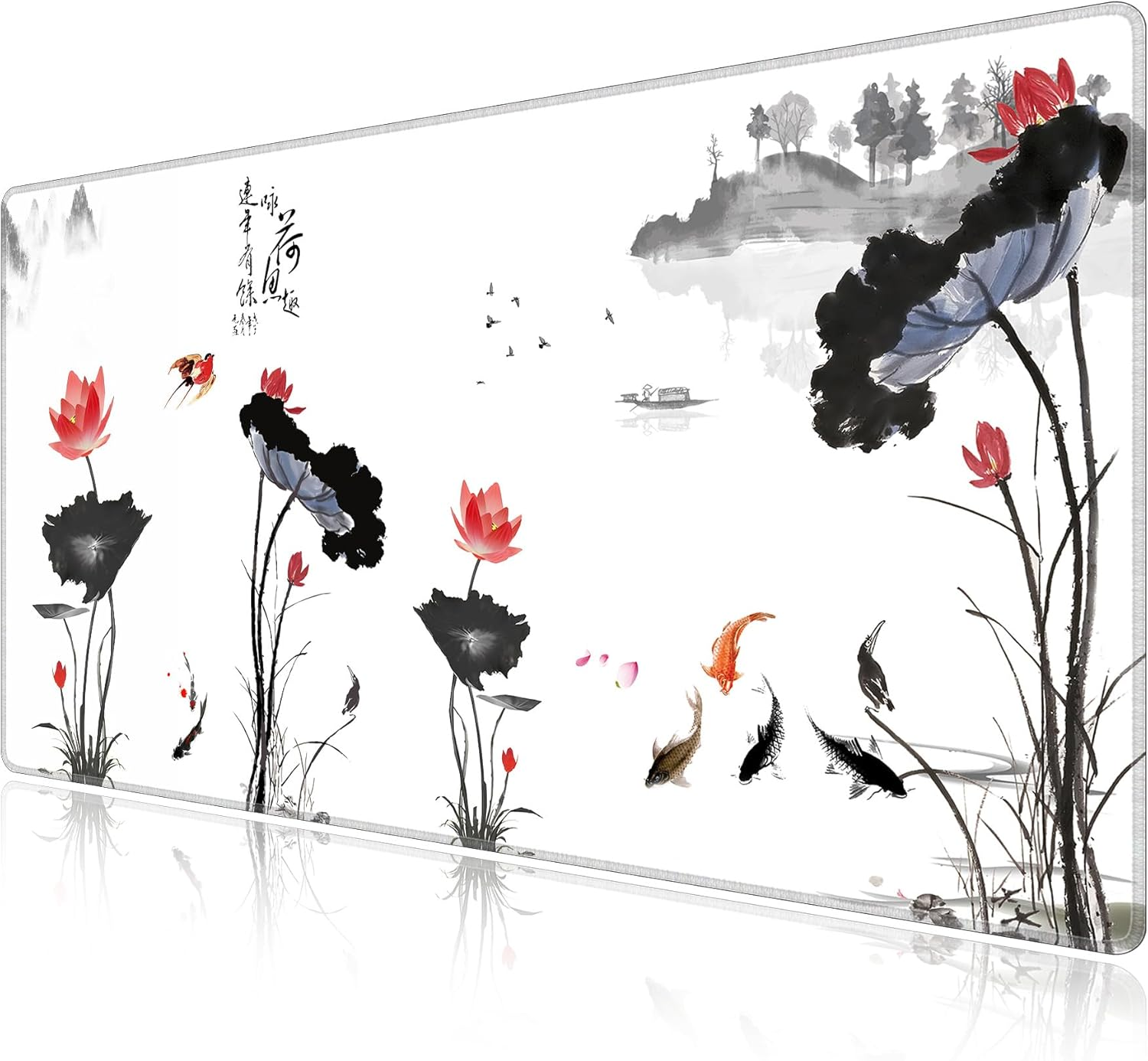 LL-COEUR Oversized Gaming Mouse Mat with Motif 120 X 50 X 0.3 Cm, Long Desk Mat, Non-Slip Mat for PC, Laptop, Keyboard (Landscape 2, 1200 X 500 X 3 Mm)