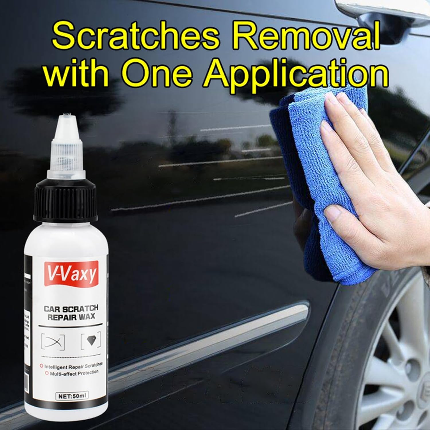V-Vaxy Car Scratch Repair Wax, 3Pcs Ultimate Paint Restorer, Liquid Glass Polish, Scratch Repair Wax for Car, Scuff Removal Afeamo image number 1