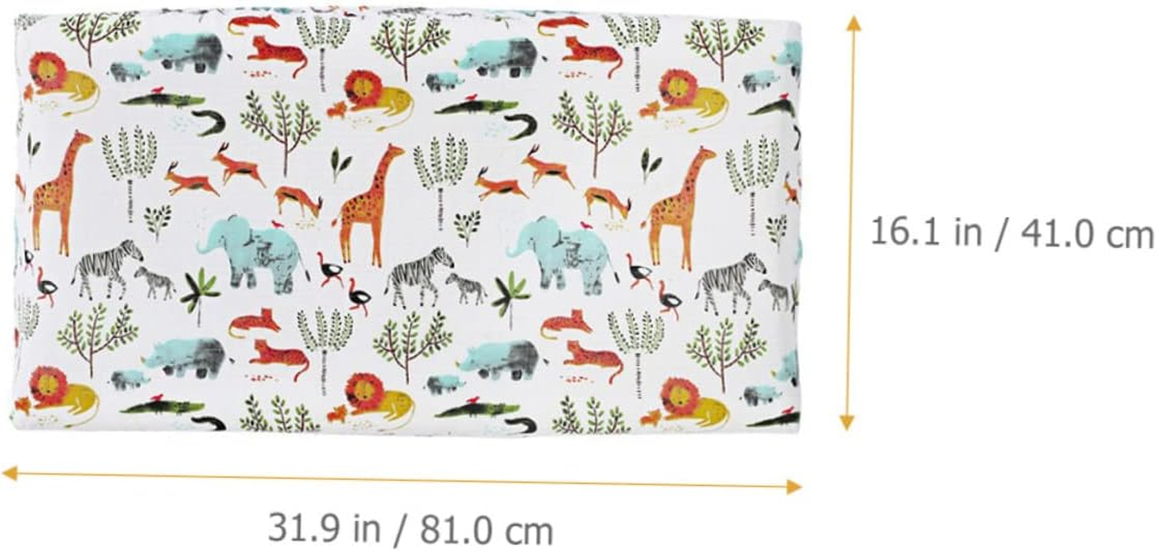 Muslin Changing Pad Cover for Babies, Breathable Diaper Changing Table Sheet Forest Animal Print, Detachable Cotton Fabric, Suitable for Nursery and Infant Care