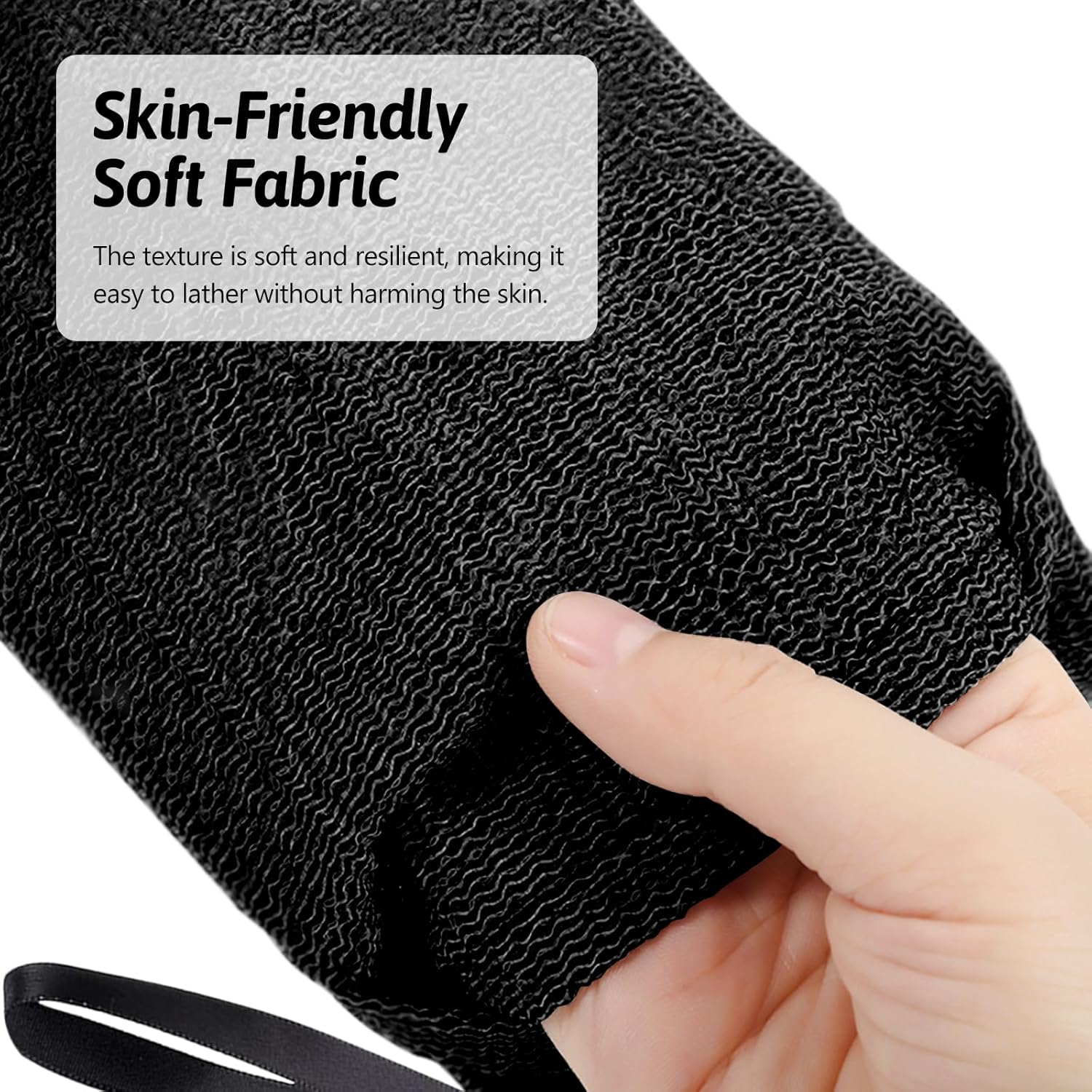 Travel Soap Saver Bag 3 Pcs Soap Pocket Exfoliating Soap Saver Pouch Rough Mesh Bar Soap Bags for Shower, Body Foam Scrubber Exfoliating Shower Sponge - Black image number 6