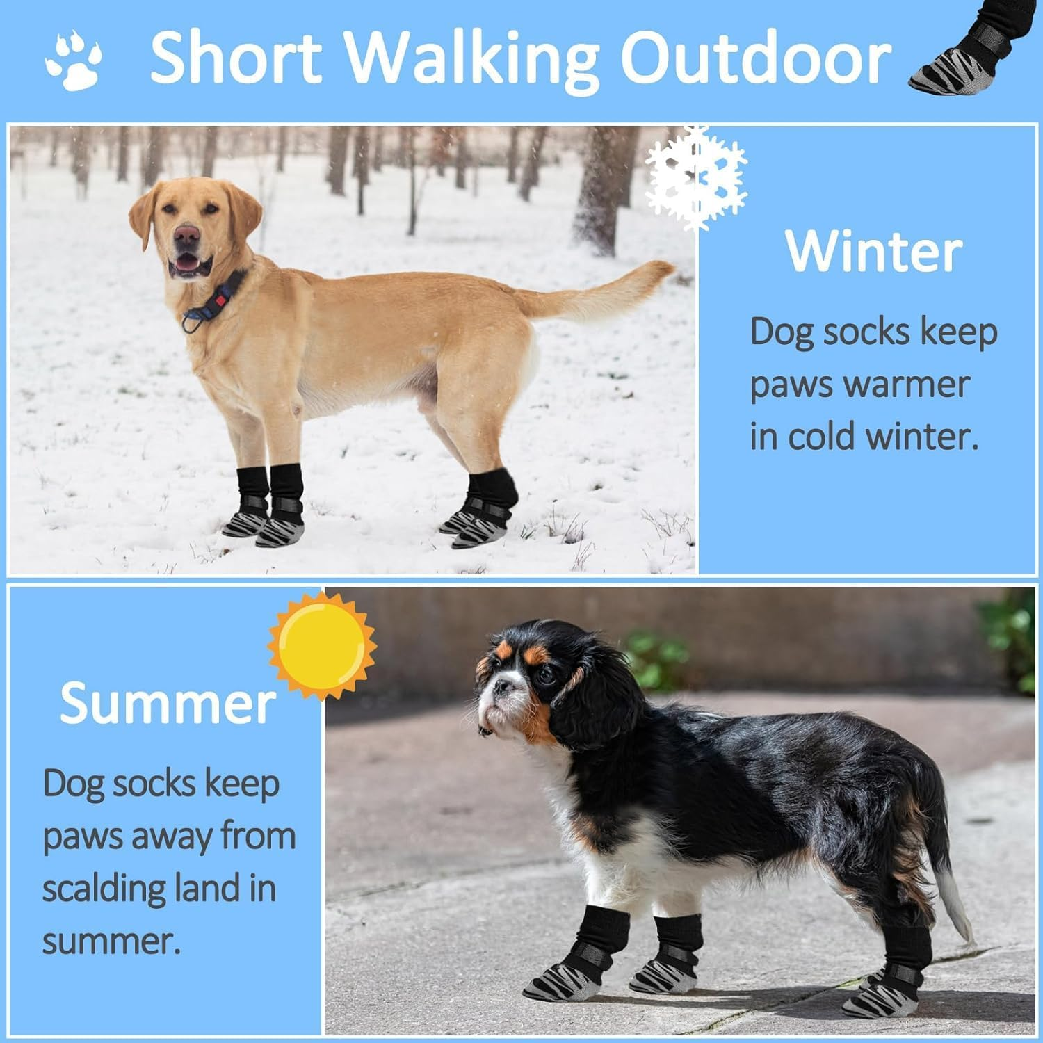 Anti-Slip Dog Socks with Adjustable Straps, Suitable for Hardwood Floors and Warm/Cold Pavements, Anti-Licking and Anti-Slip, Ideal for Dog Paw Protection,For All Dog Breeds (Brown, XL) image number 4