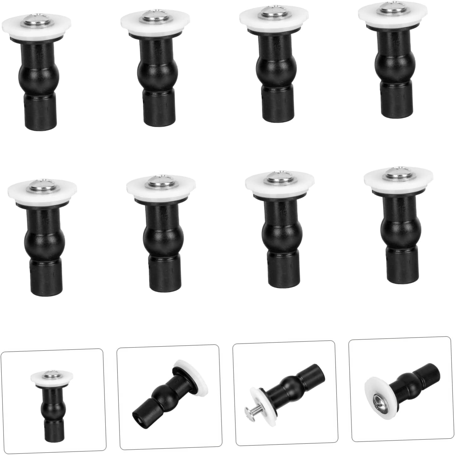 8Pcs Toilet Seat Cover Screws with Abs Expansion Bolts Toilet Fixing Parts Closestool Fixed Fittings for Secure Mounting Bathroom Replacement Hardware image number 5