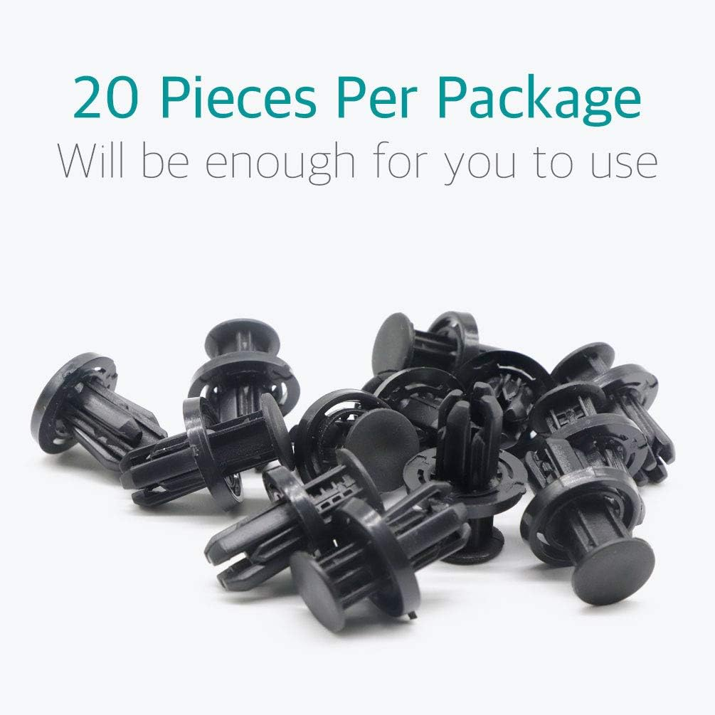 Lantee 20 Pcs Bumper and Wheel Well Liner Push-Type Retainer Clips for Honda & Acura 91505-TM8-003 image number 3