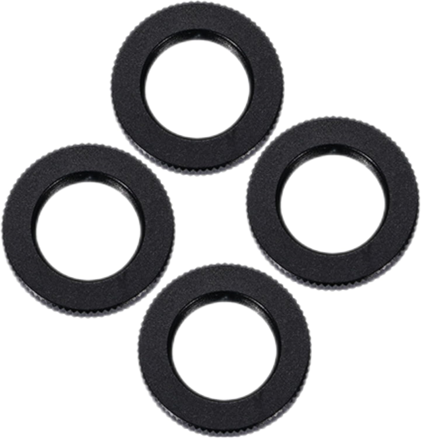 4 Pcs 5/8-27 Double Locking Nut for Microphone Screws,Knurled Lock Microphone Stand Nut,Cold Hot Shoe Adapter Screw,Black Jam Nut for Microphone Photographic Equipment,Dual Lock Nuts image number 3