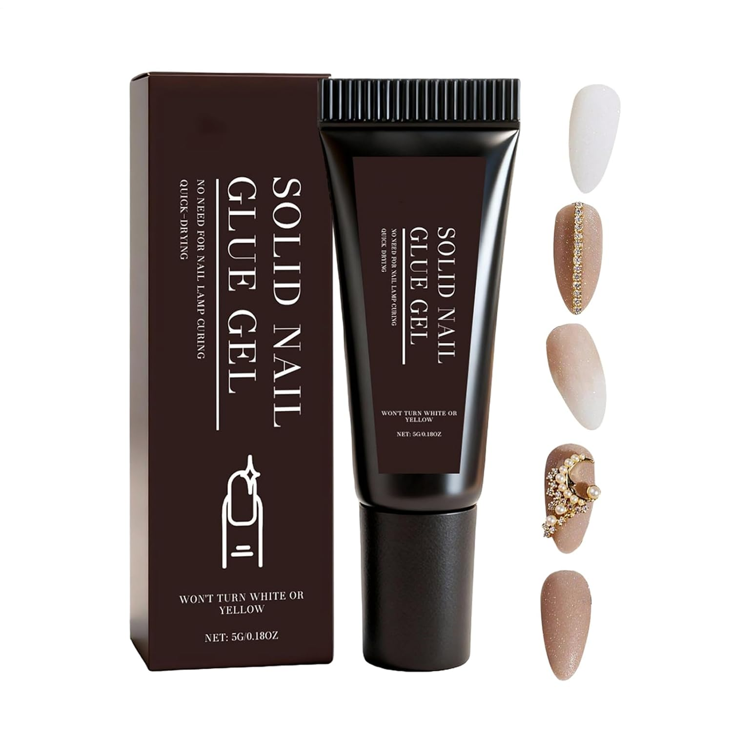 Nail Glue Strong,5G Quick Drying Bond Adhesive - Super Strong Glue - for Home Salon Studio Manicure Professional Grooming Personal Care Women Beginners image number 5