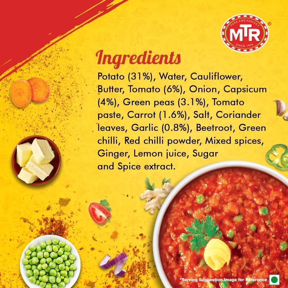 MTR Ready-To-Eat Pav Bhaji, 300 G image number 3