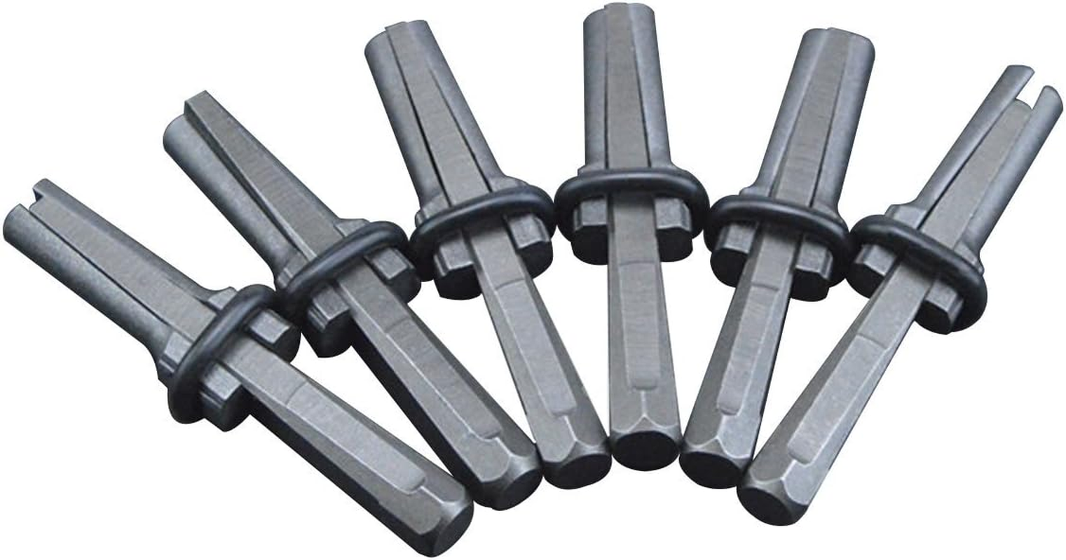 (6) - QWORK Stone Splitter 1.4Cm Heavy Duty Wedge and Feather Shims for Concrete Marble Granite Rock