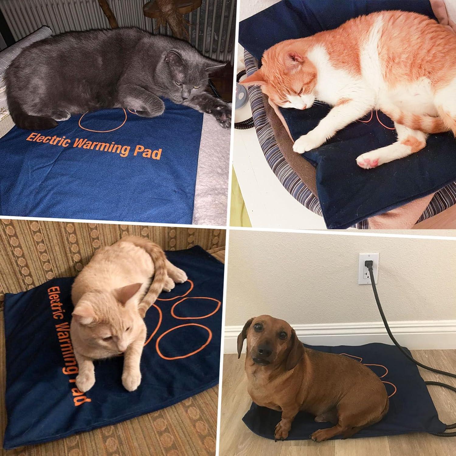 Enjoying Pet Heating Pad 60Cm X 45Cm Dog Heating Pad 7 Level Adjustable Temperature Pet Mat, Blue image number 1