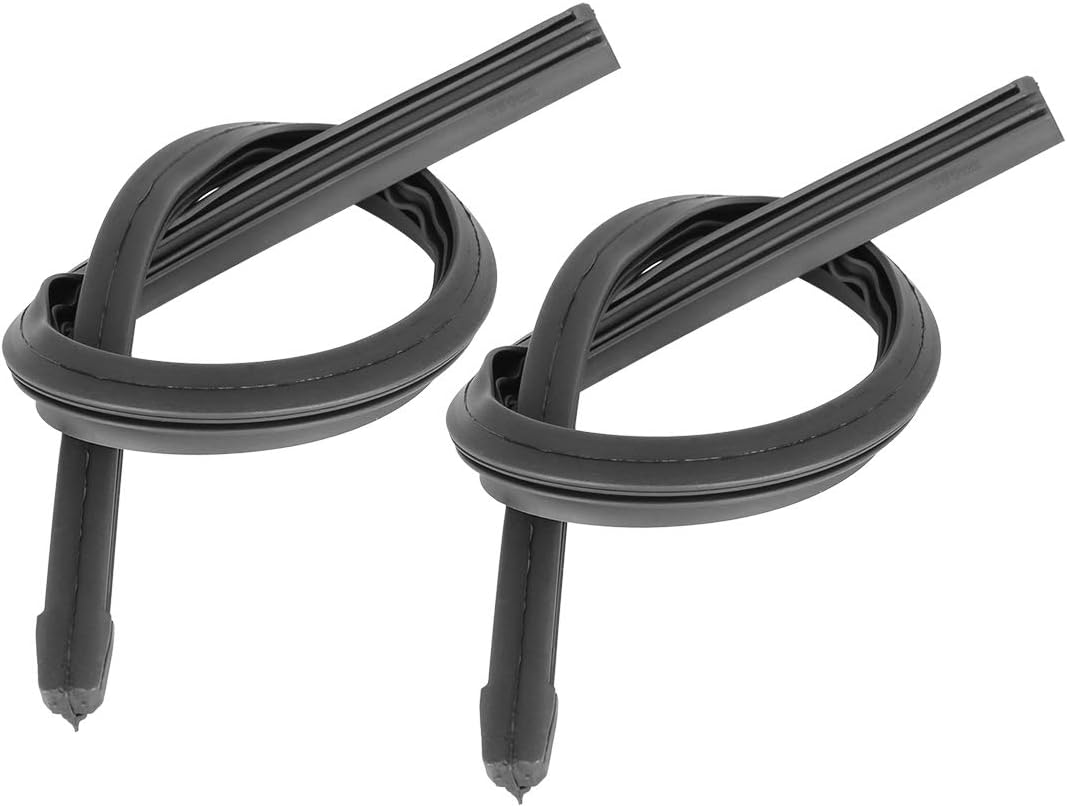 X AUTOHAUX 2Pcs 350Mm 14Inch 8X10Mm 3 Section Rubber Windshield Wiper Blade Refills for Car image number 1