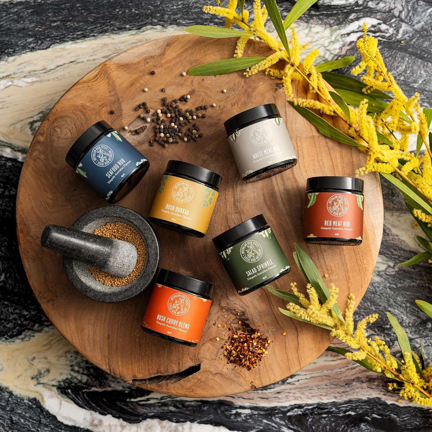 Australian Bush Spices - White Meat Rub Glass 60G