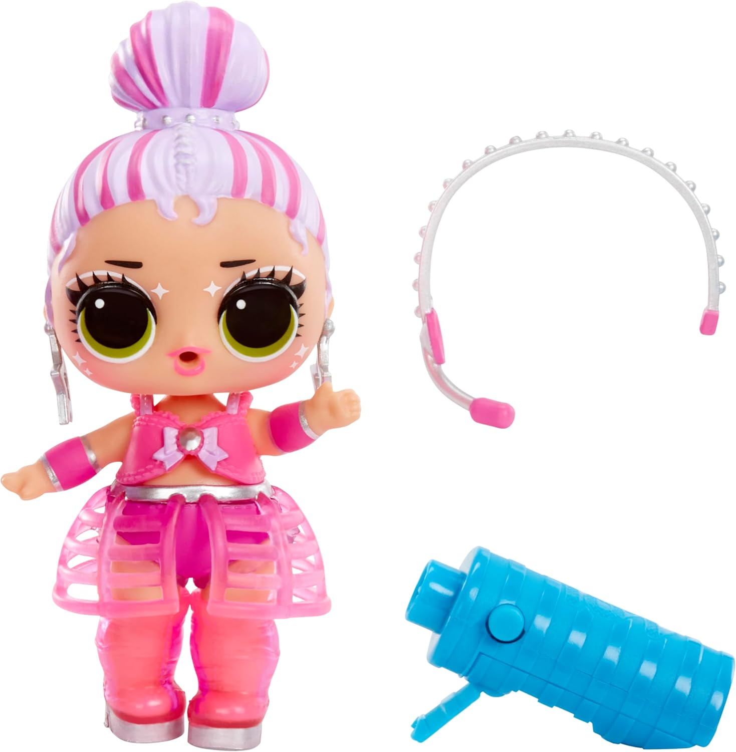 L.O.L. Surprise! Neon Pop Stars Tots - 1 Doll with Magical Blacklight Surprises, Blind Packaging, 7 Tots to Collect, Each with Neon Decals and Accessories, Ideal Present for Kids Ages 4+ image number 2
