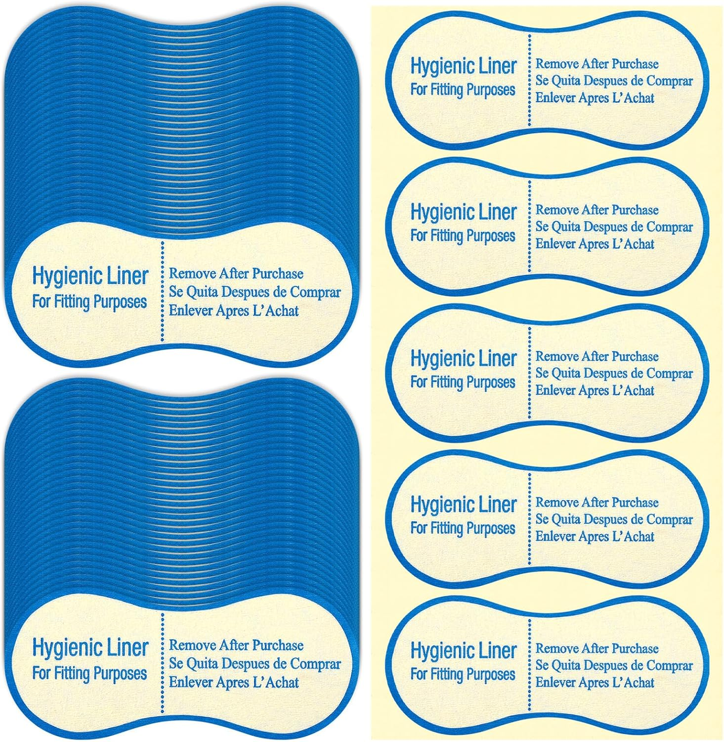 Dunzoom 500 Pcs Adhesive Protective Hygiene Try on Stickers Hygiene Strips Bulk for Swimwear Lingerie Underwear Bathing Suit Panty Liners Bikini for Girls Women Models Customer Small Business