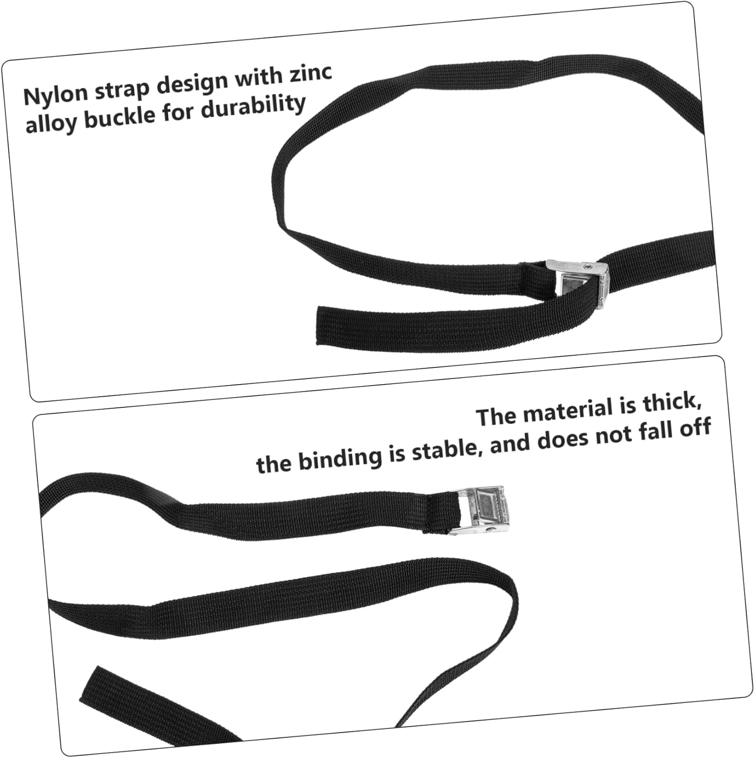 LOORGVEL 2Pcs Luggage Bundling Straps with Buckle Travel Suitcase Tie Straps for Outdoor Fitness Gear and Surfboard Roof Rack Secure Packing Belt image number 1