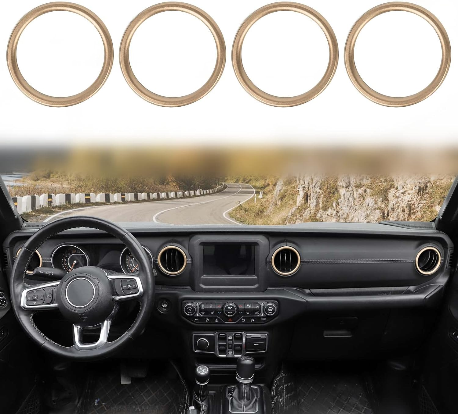 Voodonala for Jeep JL Dash Air Conditioning Vent Outlet Trim for 2018-2022 Jeep Wrangler JL JLU Gladiator JT Trunk, ABS White