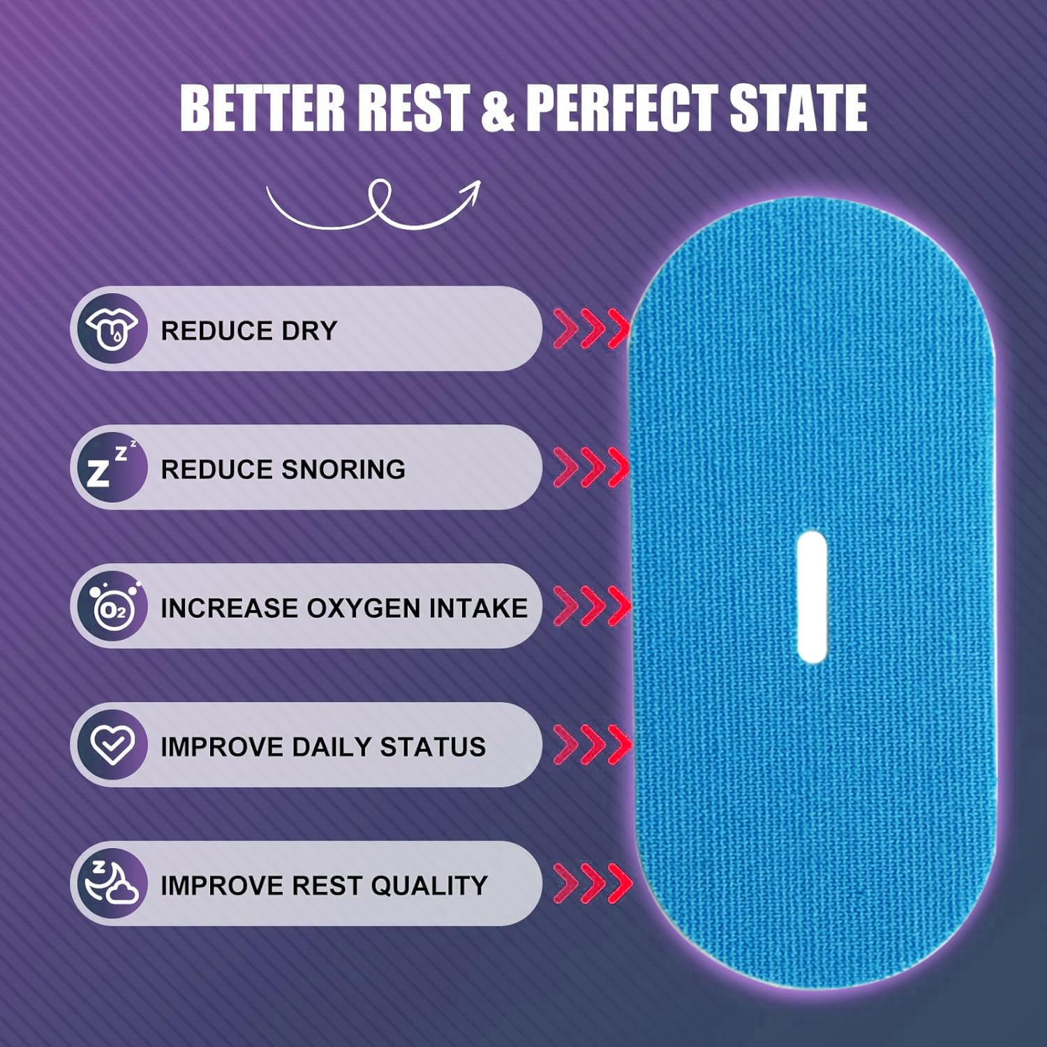 60 Count Mouth Tape for Sleeping, anti Snoring Sleep Tape - Improved Nose Breathing, Pain Free Removal, Hypoallergenic, Latex Free & Gentle on Skin - Adhesive Cotton Tape image number 1