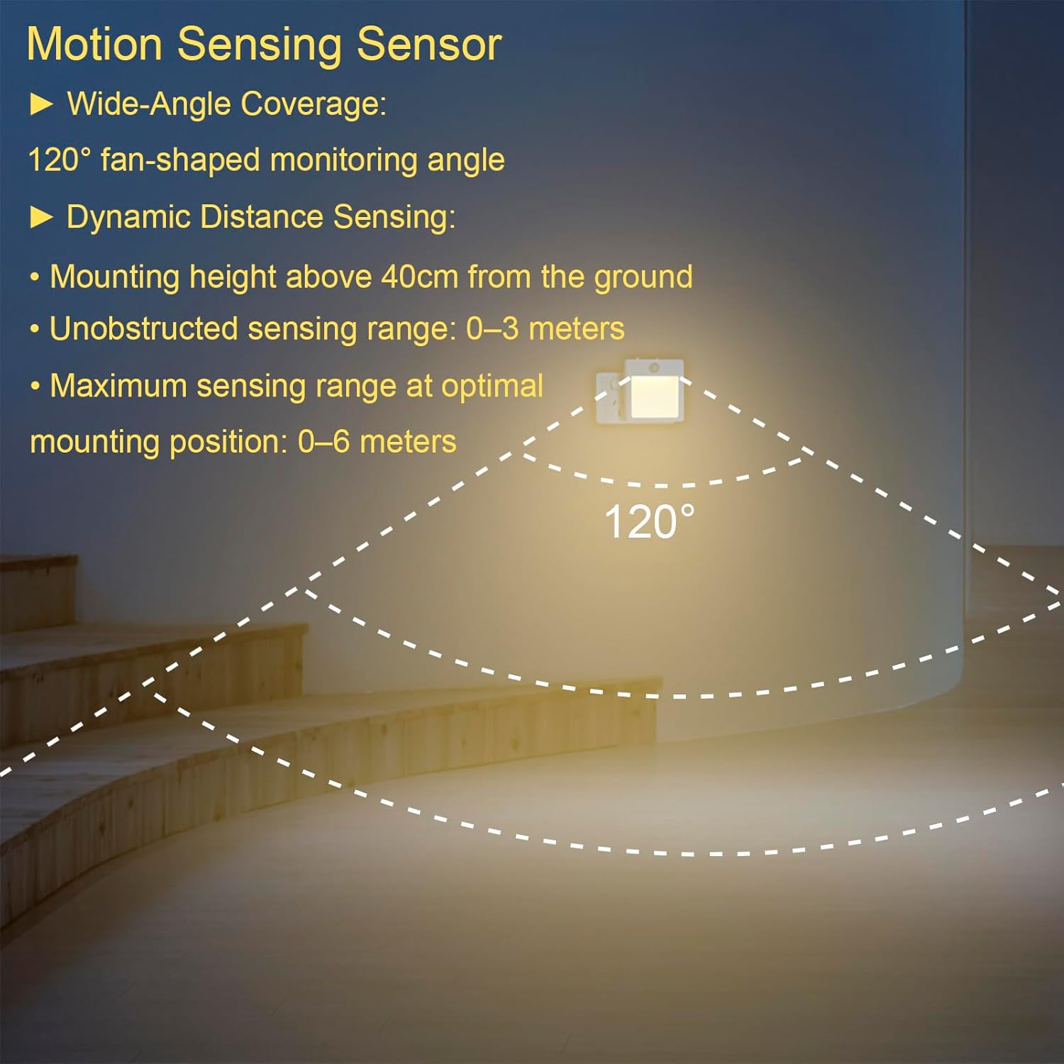 AIJOY Plug in Motion Sensor Light 2-Pack with 3 Lighting Modes, 3000K/6000K Switchable Light & Adjustable Brightness - Indoor Night Light for Bedroom, Bathroom, Stairs image number 4