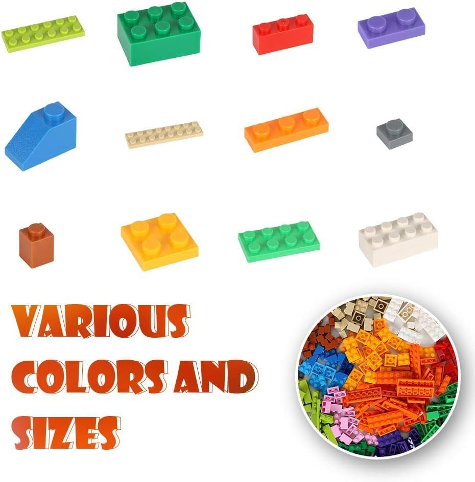 Lekebaby 1500 Pieces Classic Building Bricks Set Basic Building Blocks Compatible with All Major Brands image number 6