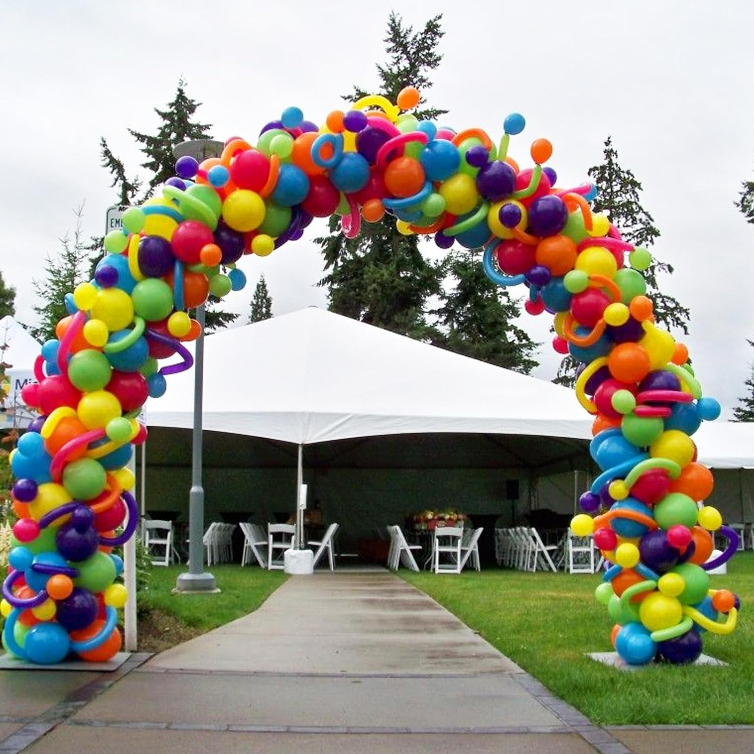 YALLOVE Latex Long Balloon Assorted Color, Set of 100, Twisting Animals Model Magic Balloons for Baby Shower Birthday Grad Party Decoration(260Q) image number 2