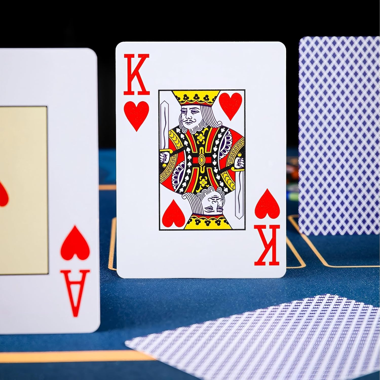 2 Pack Playing Cards, Jumbo Index, Waterproof Plastic Playing Card for Adult & Kid, Poker Size, Professional Playing Cards for Texas Hold&rsquo;Em Poker, Poker Cards (Red & Blue) image number 5