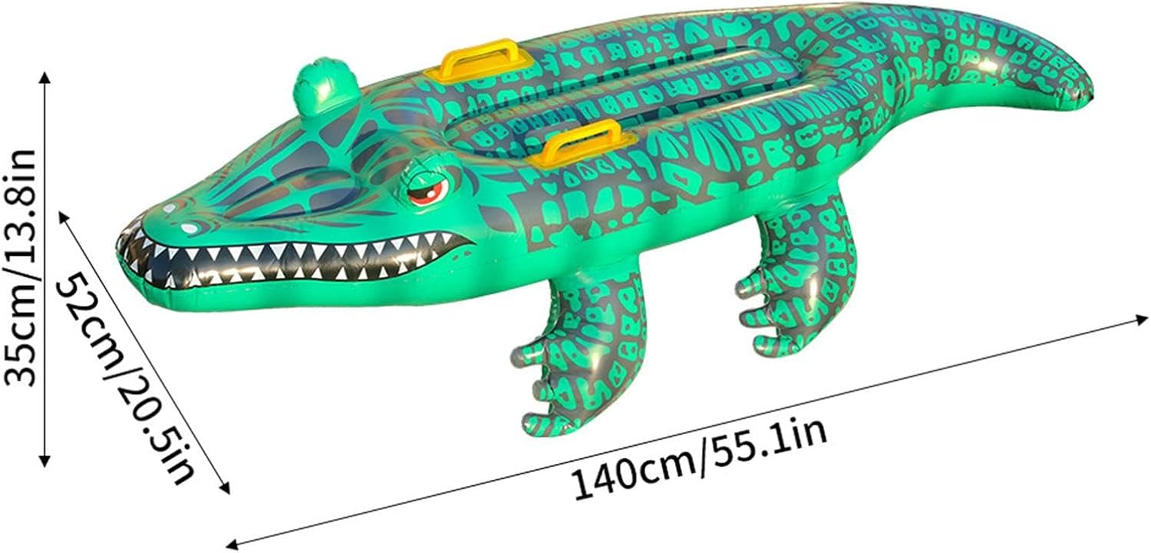 Alligator Pool Float - Alligator Shape Pool Floaties | Inflatable Alligator Pool Floaties, Lake Beach Floaty for Summer Pool image number 2