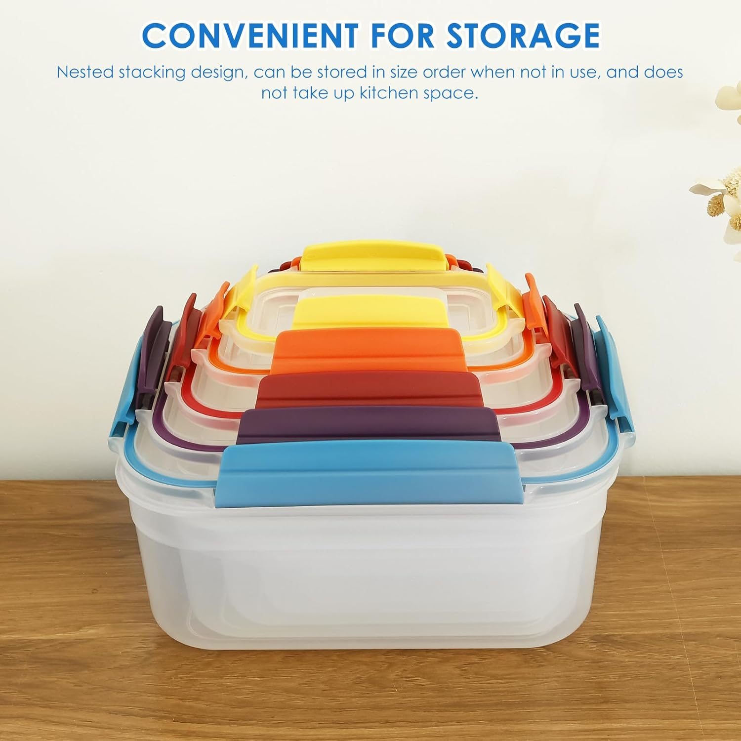 5Pcs Food Container, Silicone PP Food Box, Case Well Sealed Container Keep Fresh Food Box, Box for Kitchen & Organisation image number 2