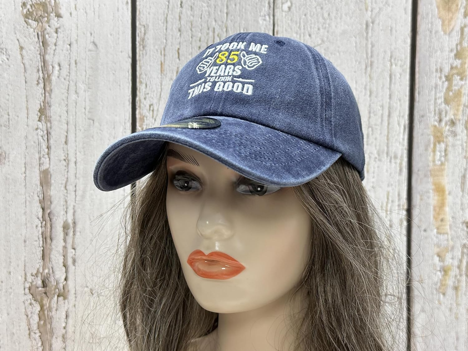 Enodtter 85Th Birthday Gifts for Men Women, It Took Me 85 Years to Look This Good Hat, Navy Blue Embroidered Baseball Cap Dad Hats