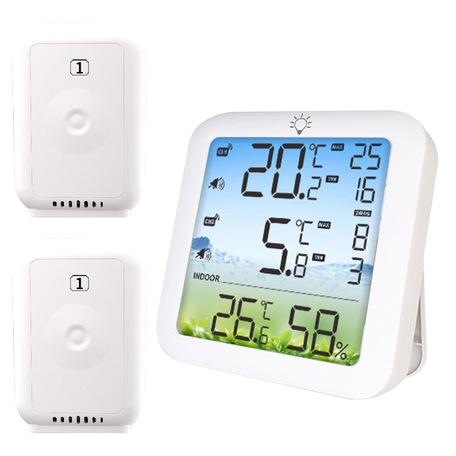 Wireless Digital Thermometer Hygrometer Large LCD Display Fridge Freezer Cold Storage Temperature Indoor Outdoor Temperature Sensor 328Ft Range image number 6